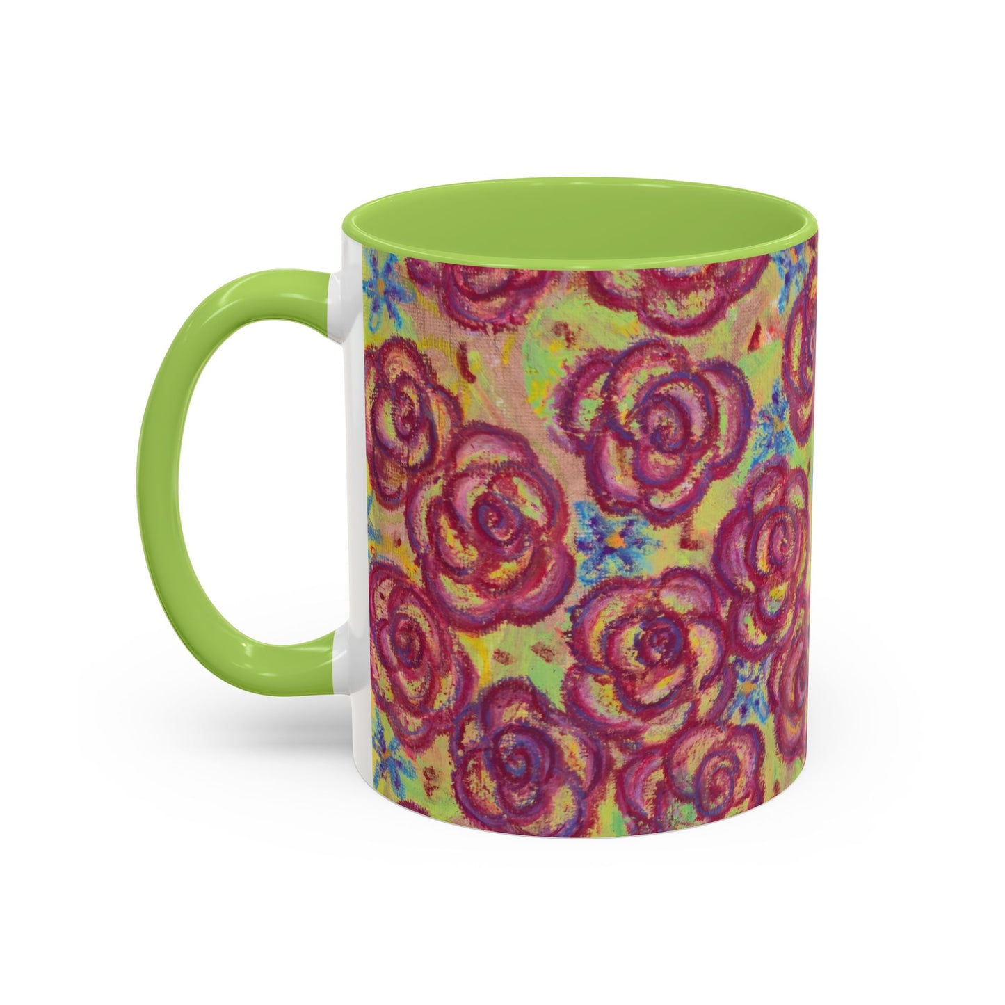Art Accent Mug - Magenta Roses