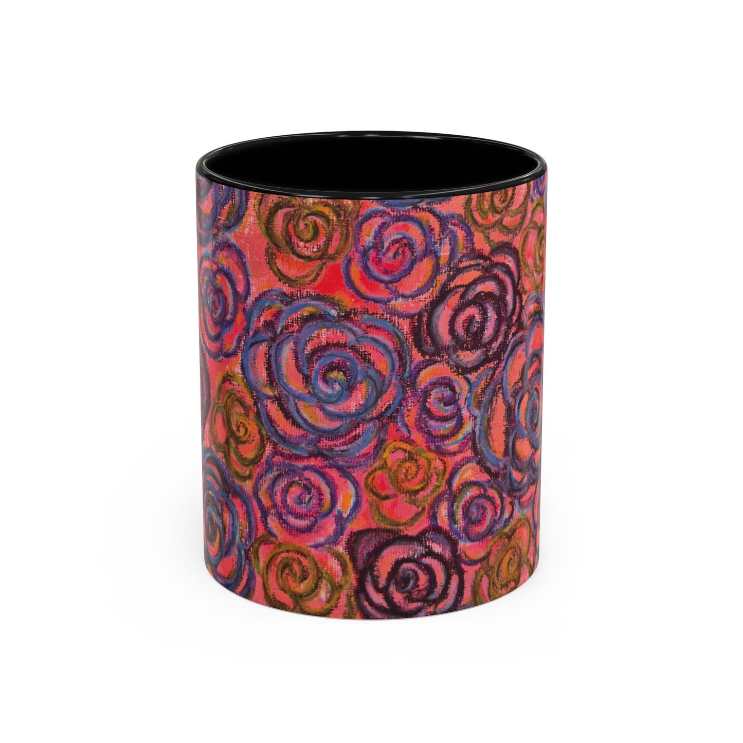Art Accent Mug - Electric Pink Roses