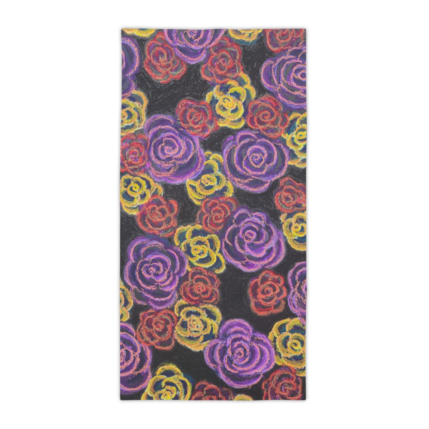 Art Beach Towel - Midnight Roses