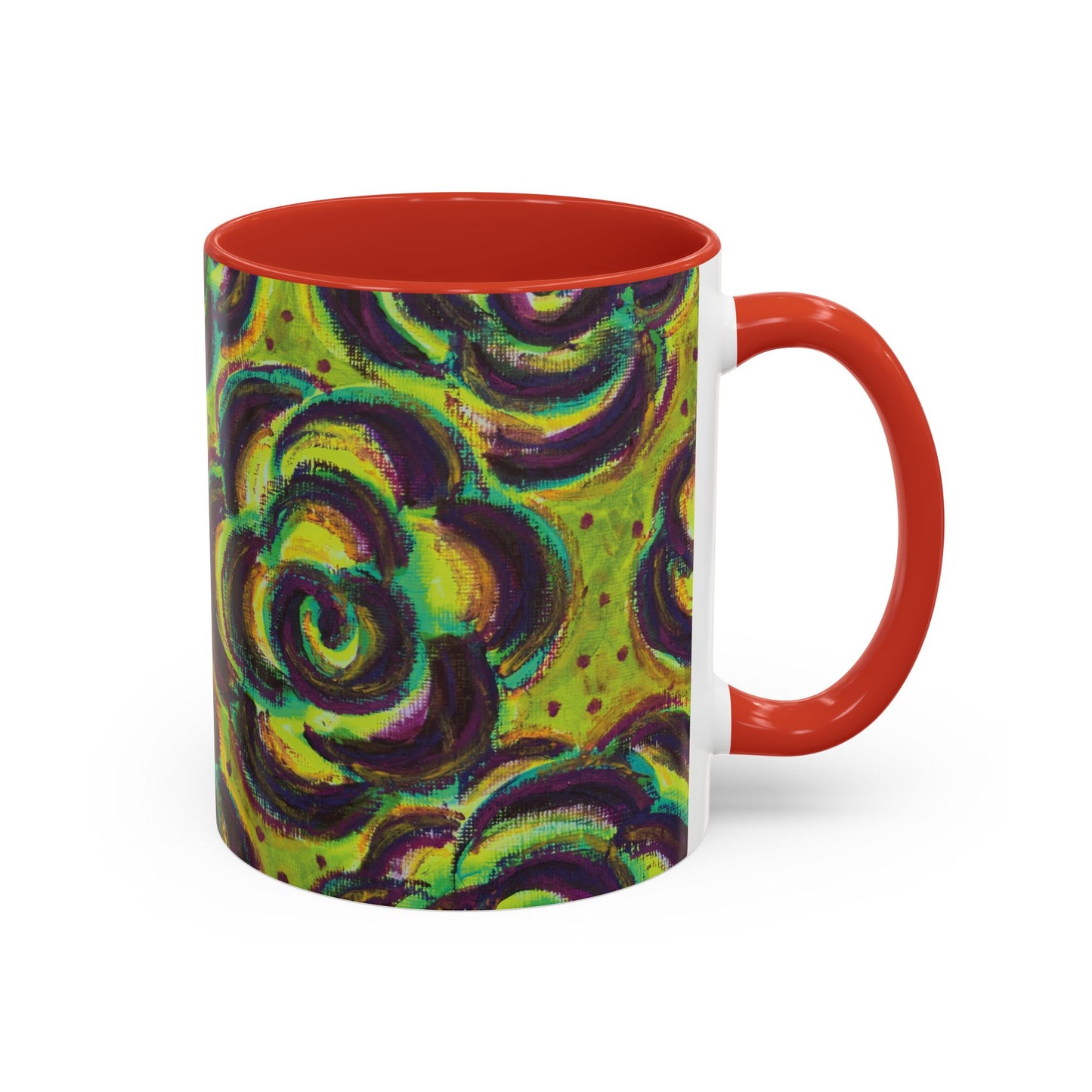 Art Accent Mug -  Peridot Roses