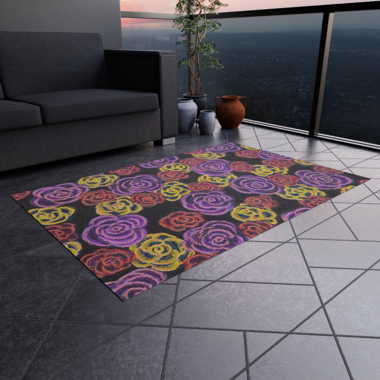 Art Rug - Midnight Roses