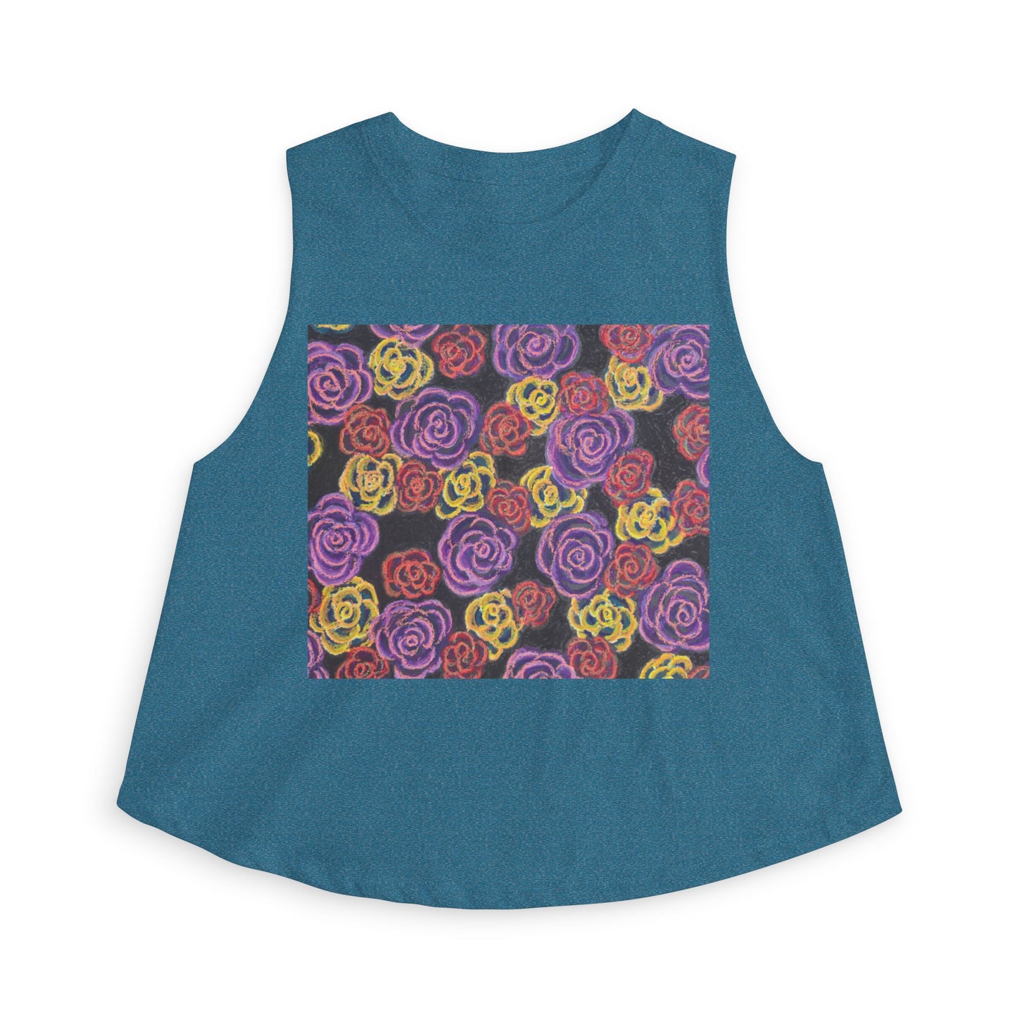 Art Women's Crop Top - Midnight Roses
