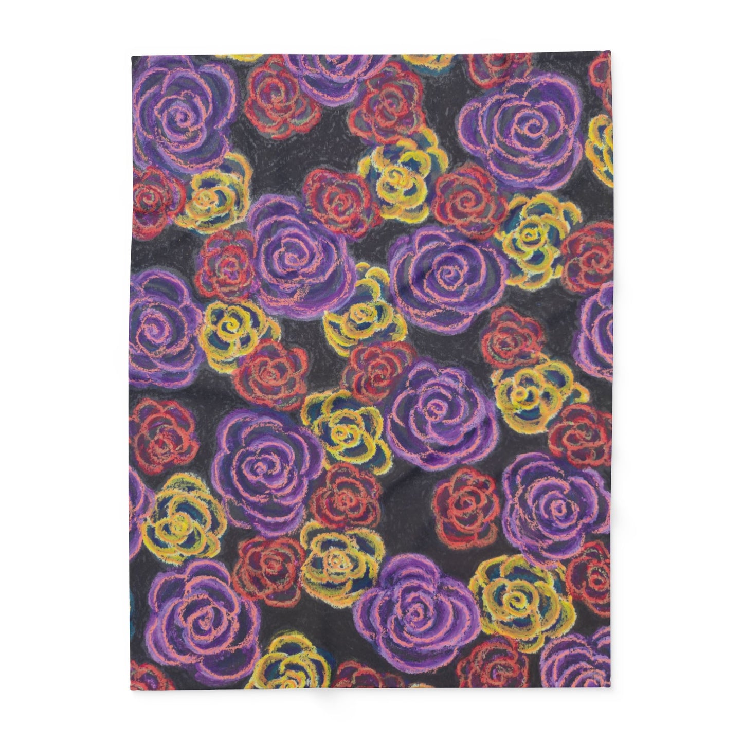 Art Fleece Blanket - Midnight Roses