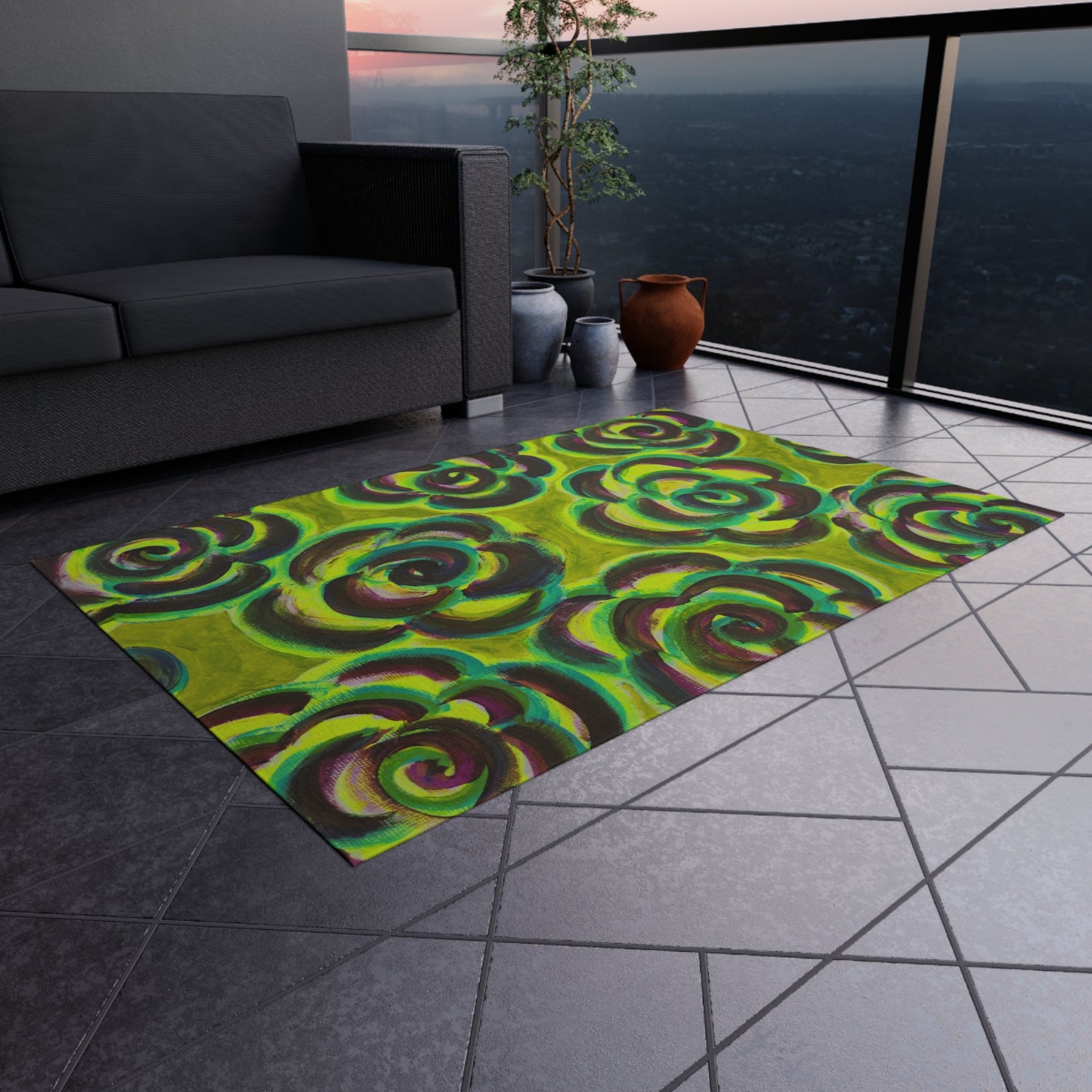 Art Rug - Peridot Roses