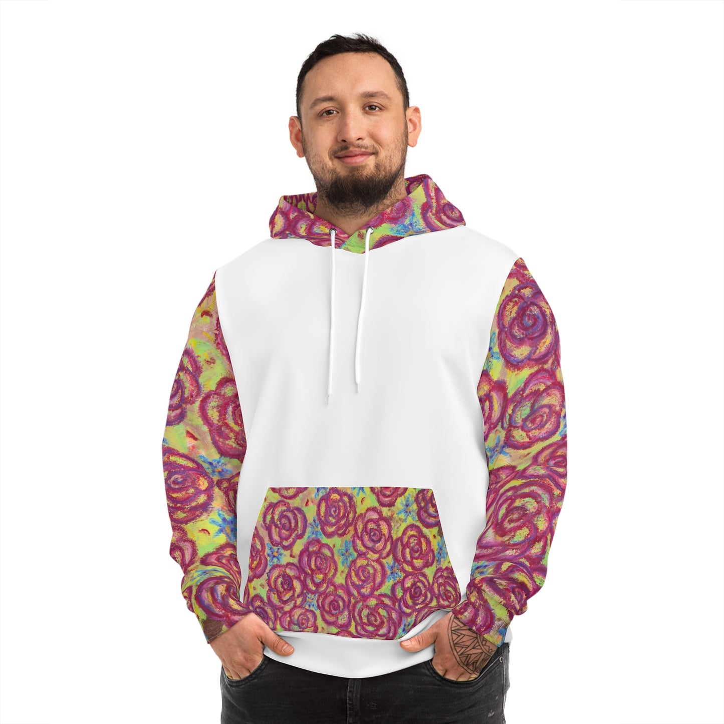 Art Hoodie - Magenta Roses