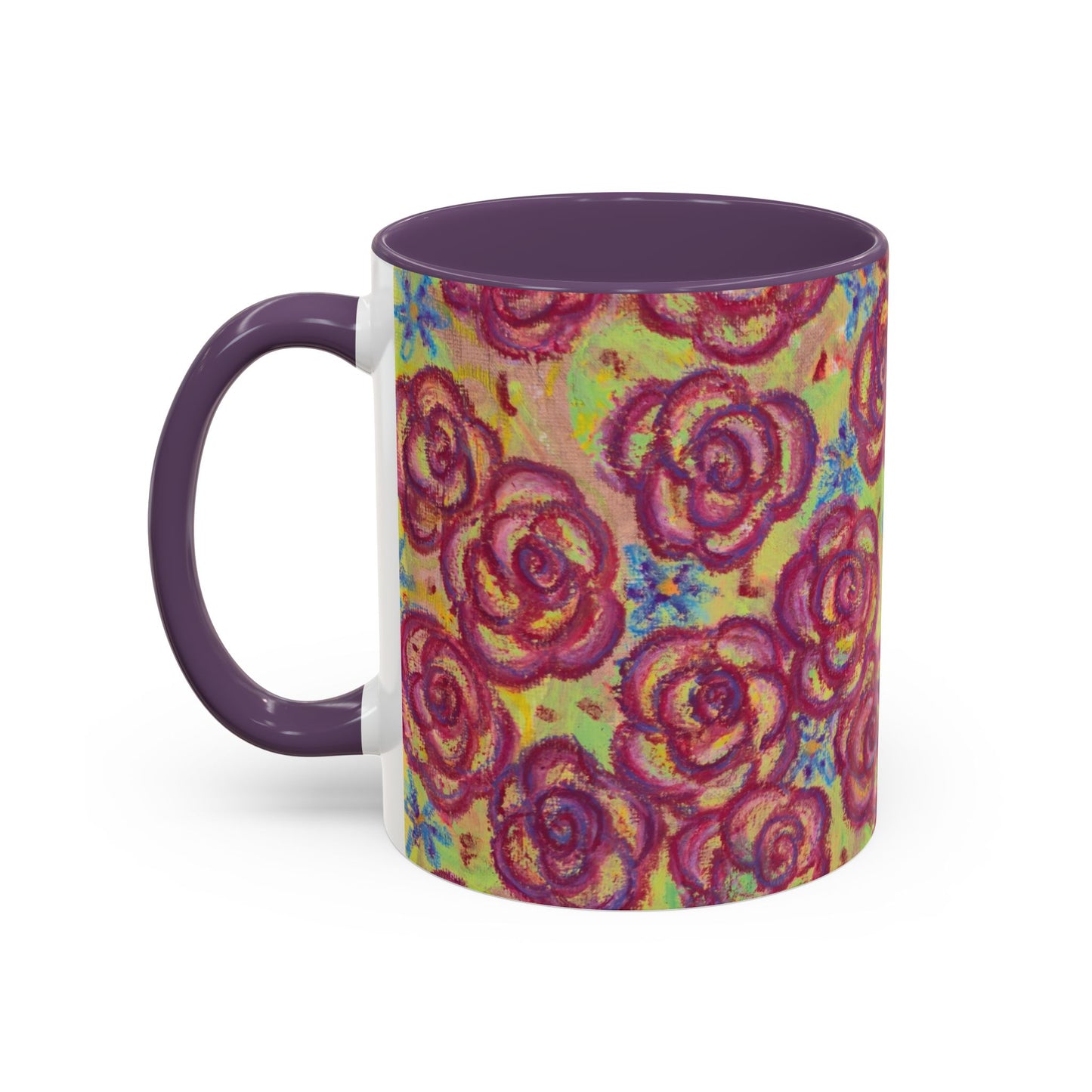 Art Accent Mug - Magenta Roses