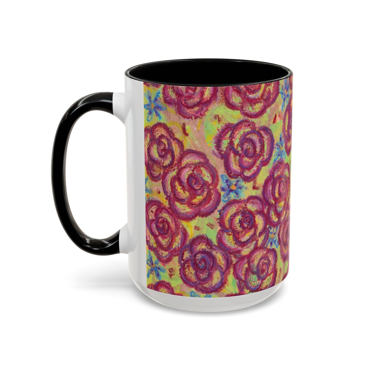 Art Accent Mug - Magenta Roses