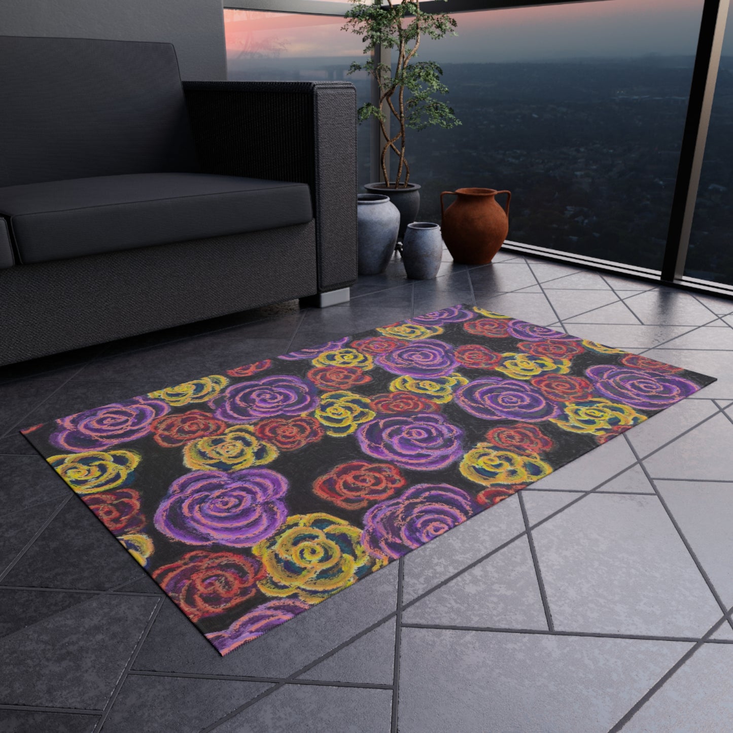 Art Rug - Midnight Roses