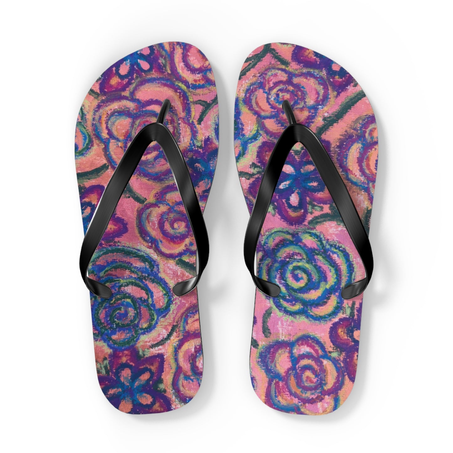 Art Flip Flops - Mystical Roses