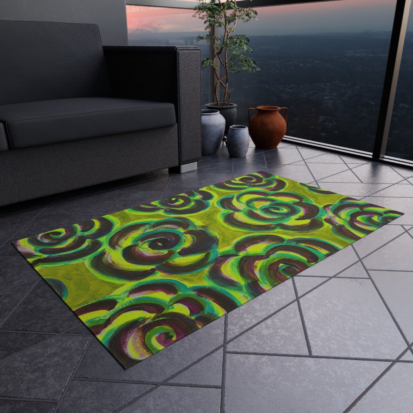 Art Rug - Peridot Roses