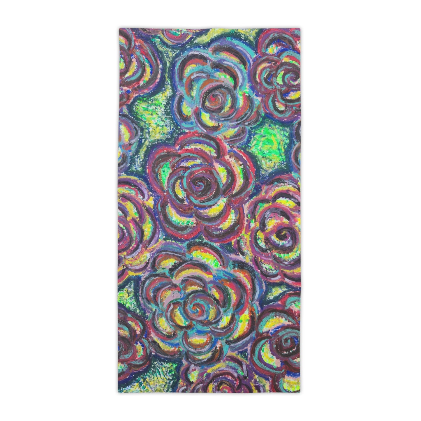 Art Beach Towel - Garden Roses