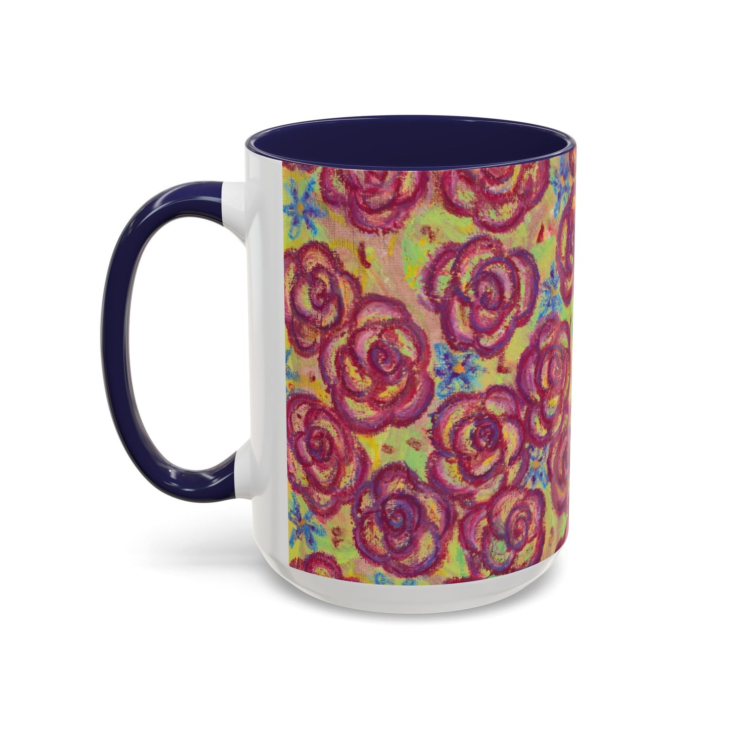 Art Accent Mug - Magenta Roses