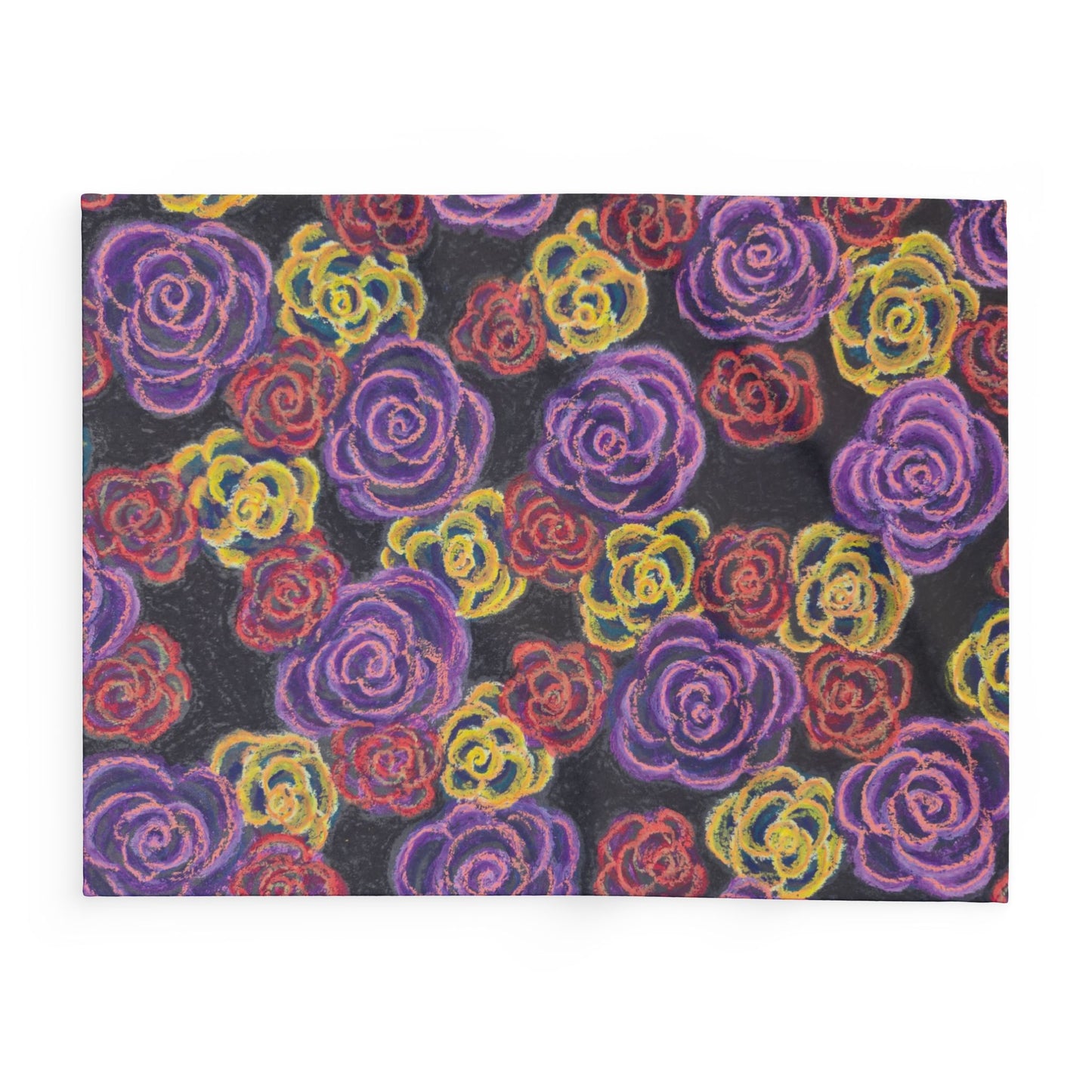 Art Fleece Blanket - Midnight Roses