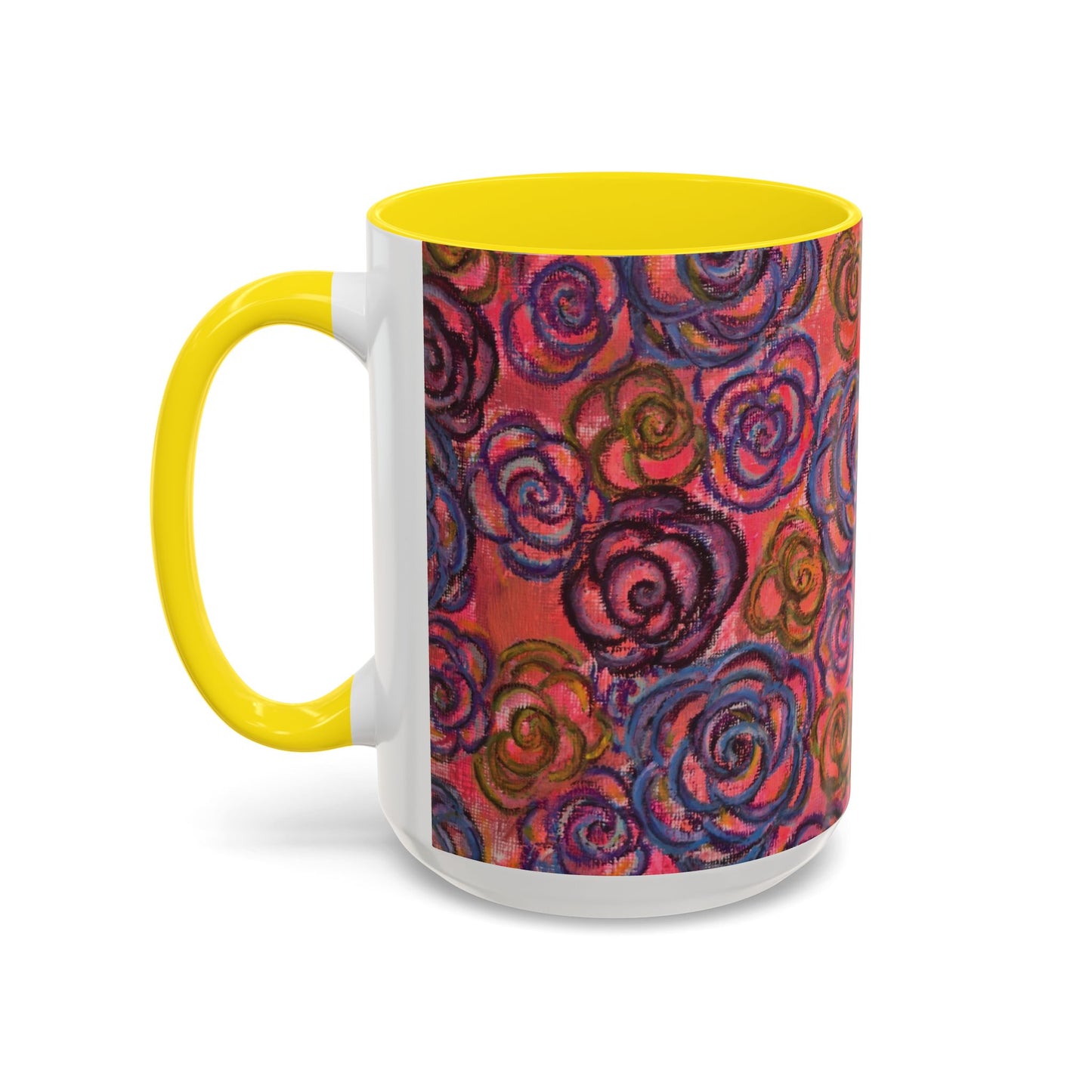 Art Accent Mug - Electric Pink Roses