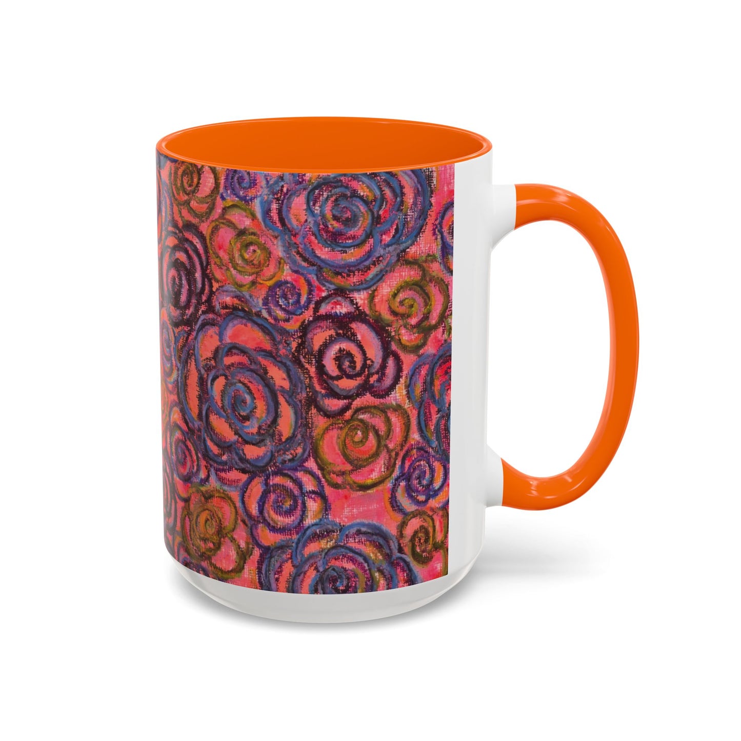 Art Accent Mug - Electric Pink Roses