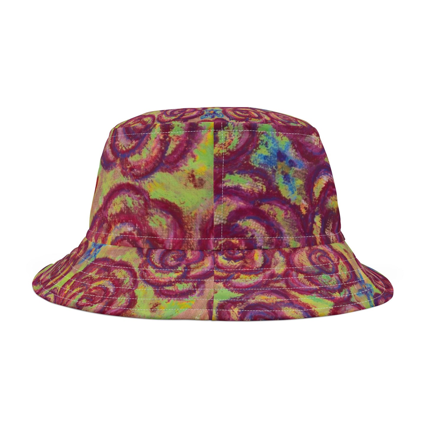 Art Bucket Hat - Magenta Roses