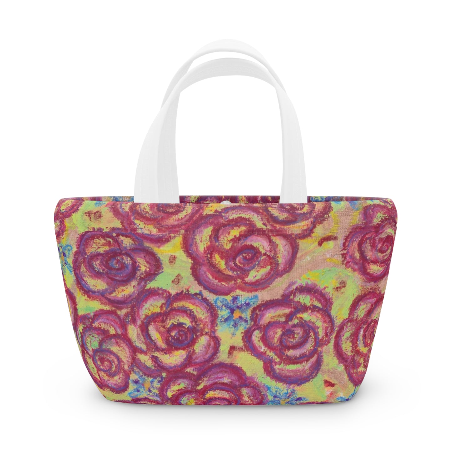 Art Lunch Bag - Magenta Roses