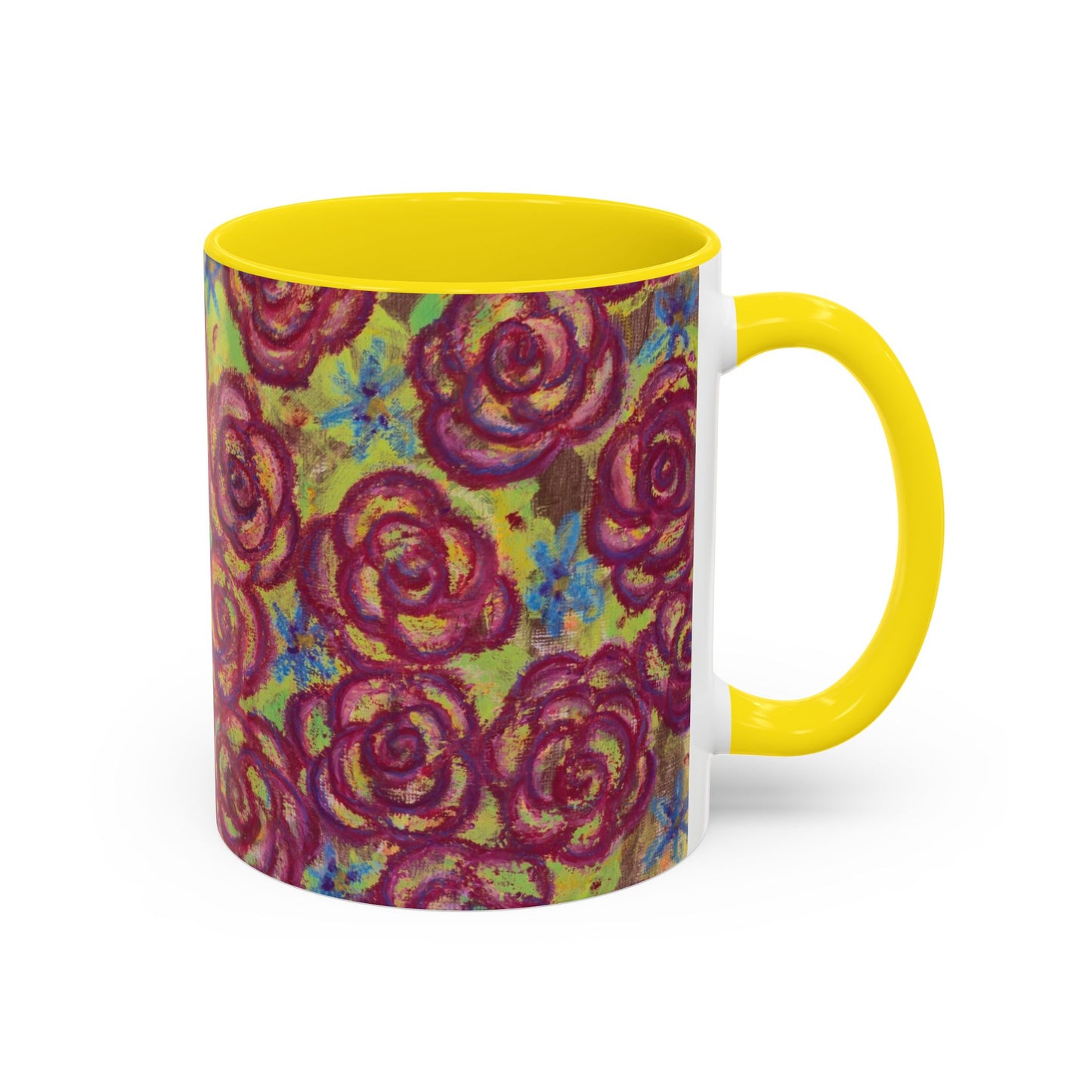 Art Accent Mug - Magenta Roses