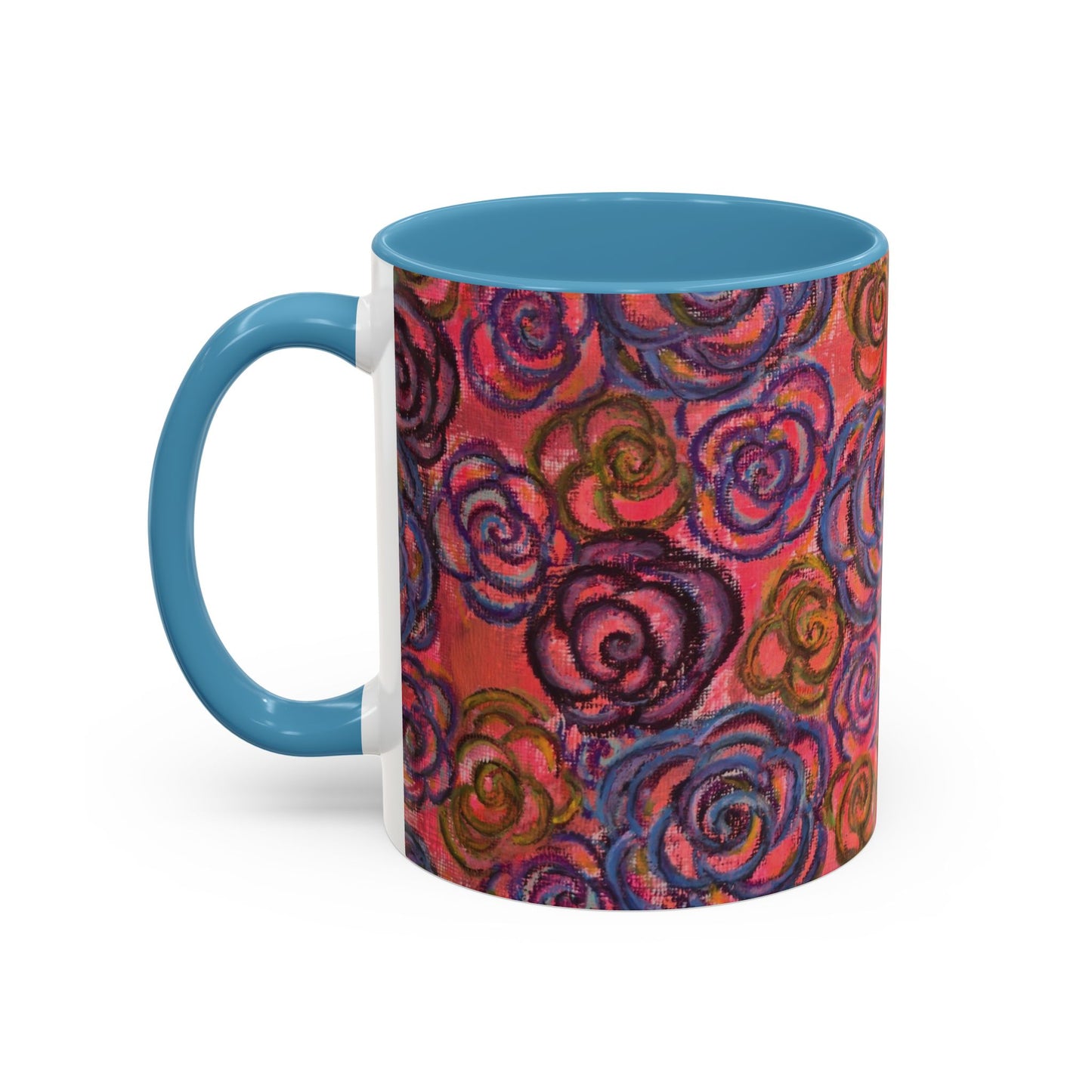 Art Accent Mug - Electric Pink Roses