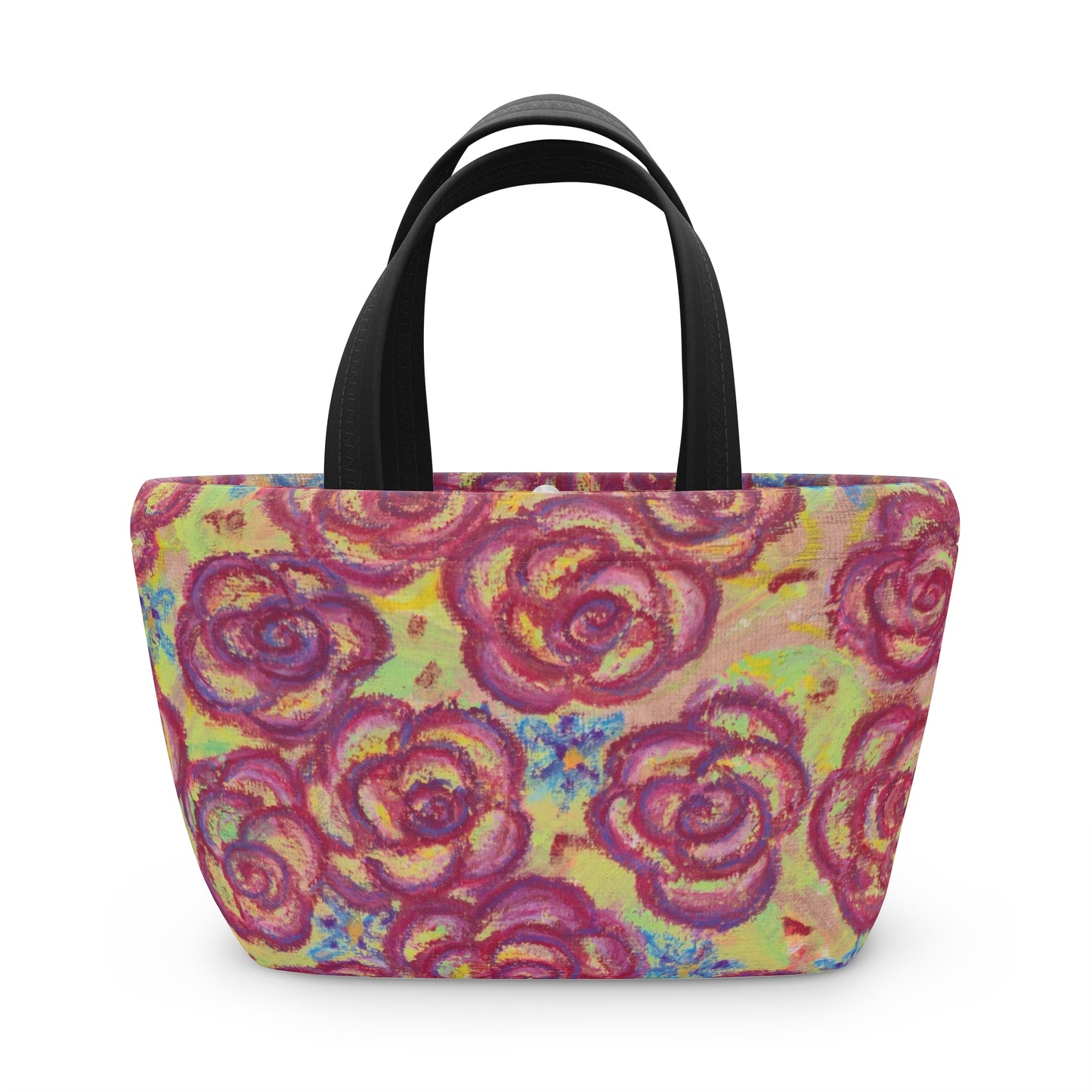 Art Lunch Bag - Magenta Roses