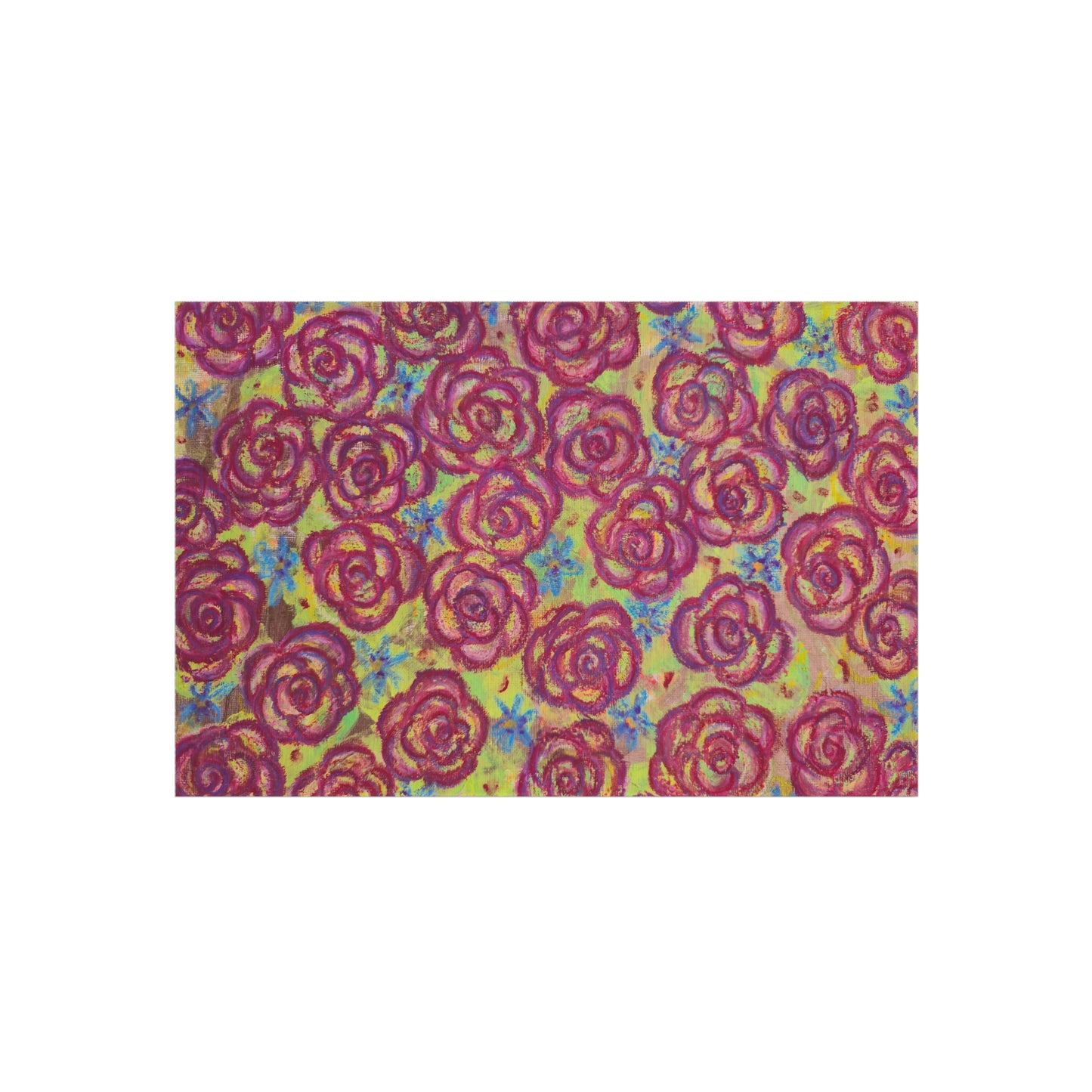 Art Rug - Magenta Roses