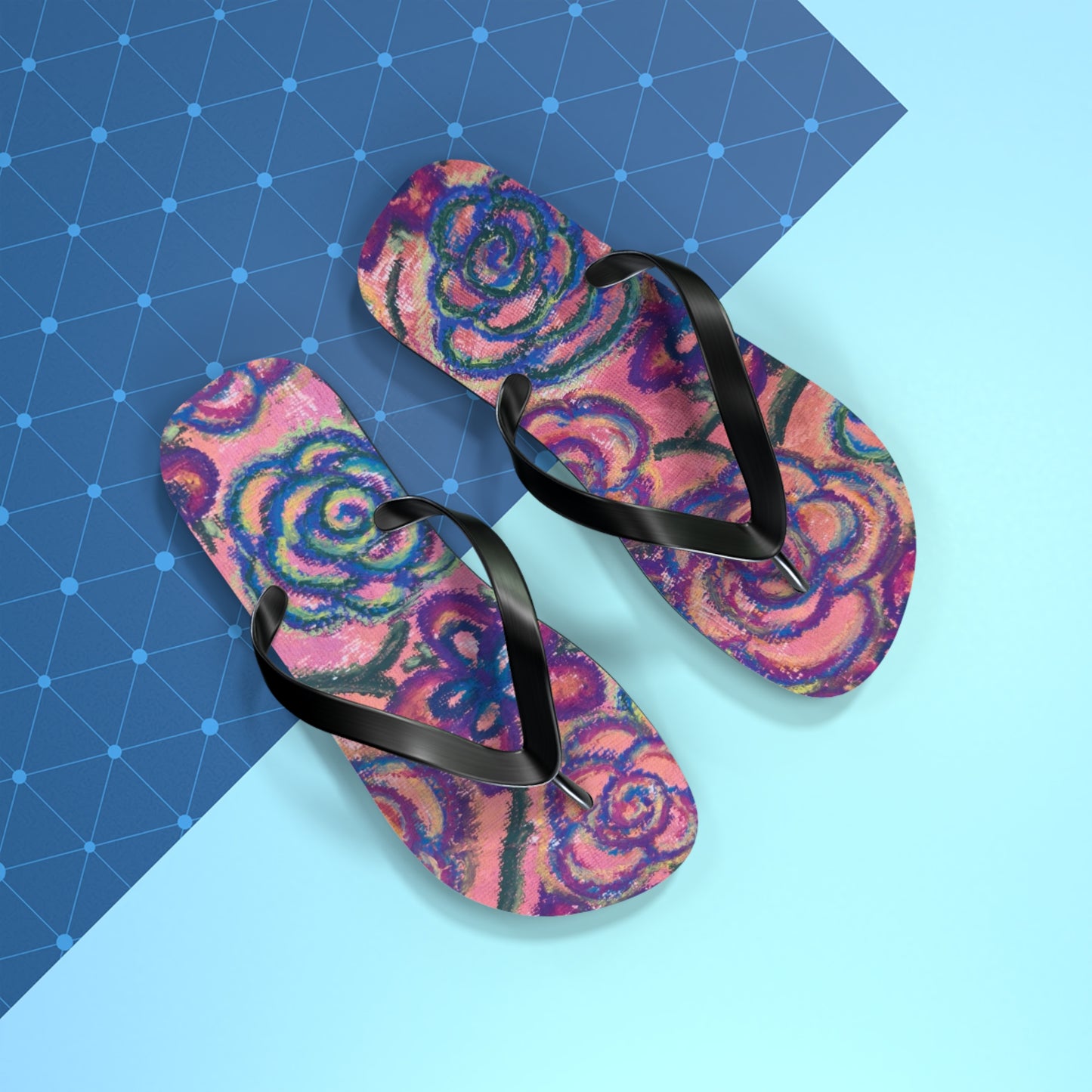 Art Flip Flops - Mystical Roses