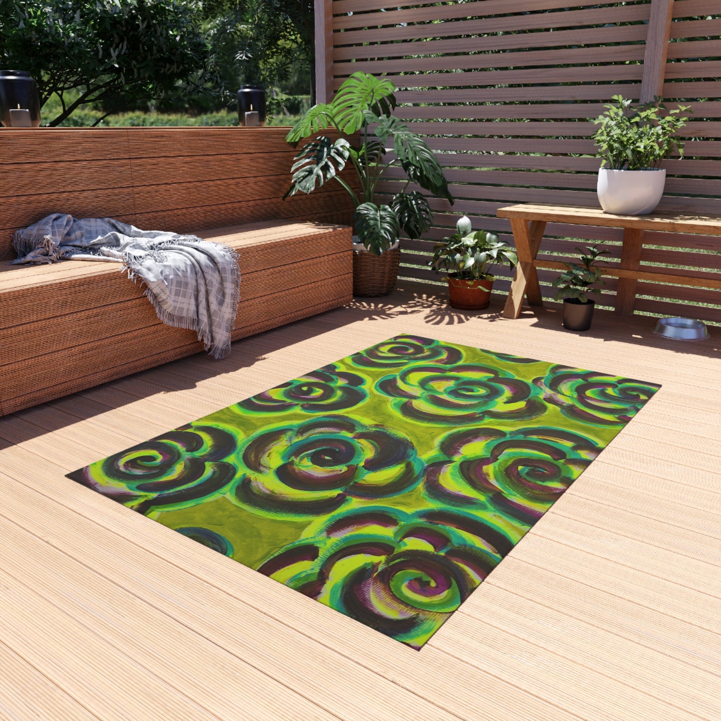 Art Rug - Peridot Roses
