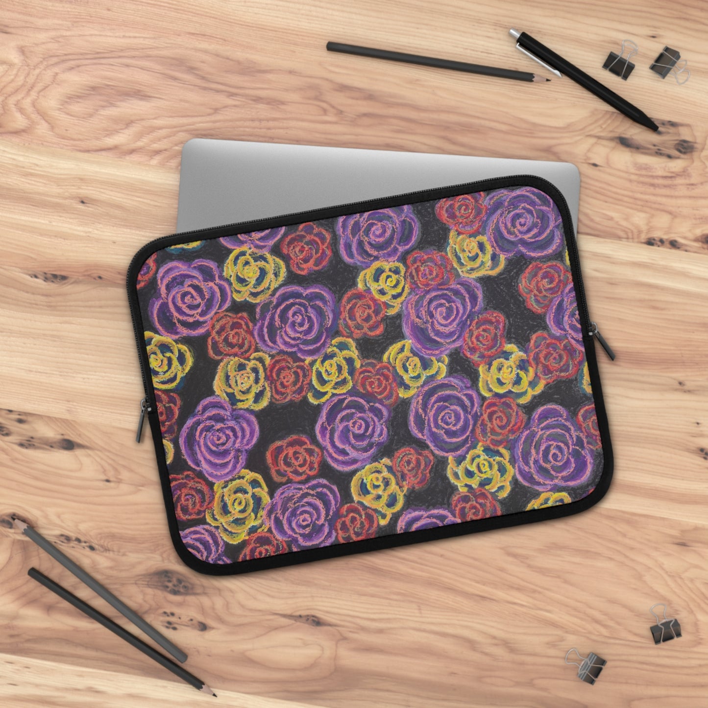 Art Laptop/Tablet Sleeve - Midnight Roses