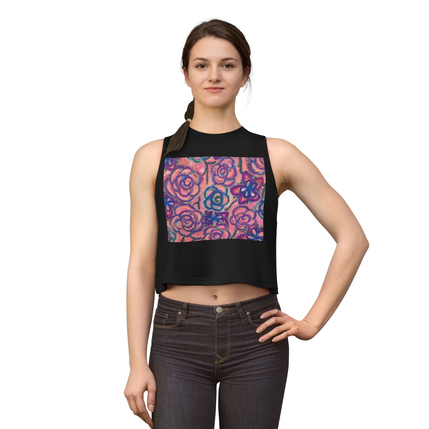 Art Women's Crop Top - Mystical Roses