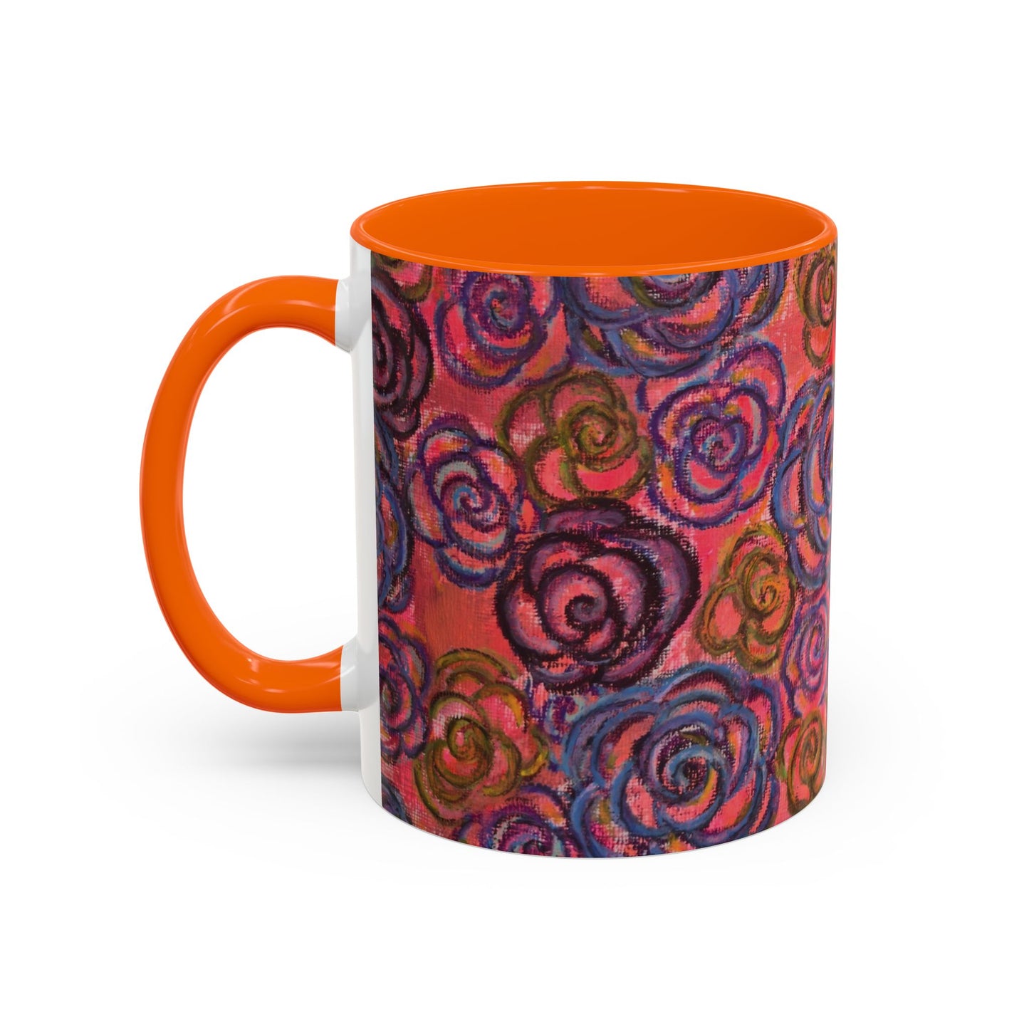 Art Accent Mug - Electric Pink Roses