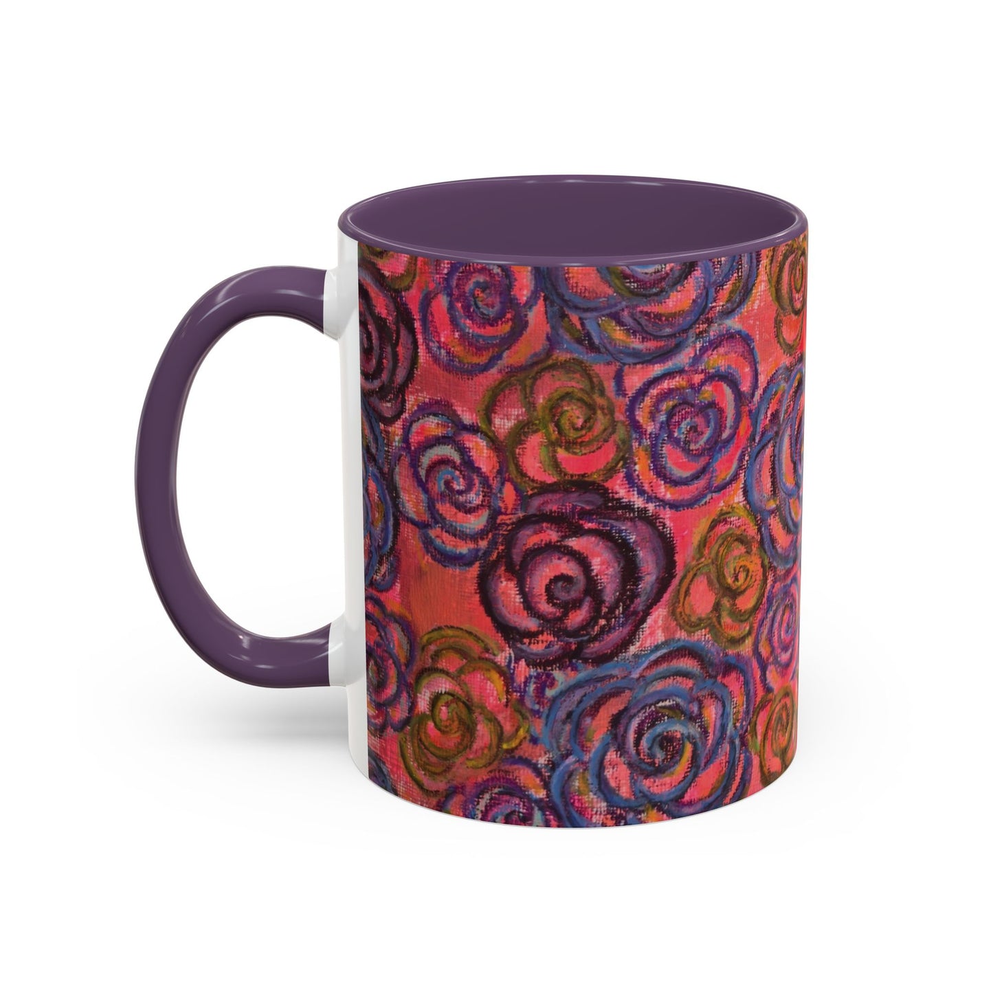 Art Accent Mug - Electric Pink Roses