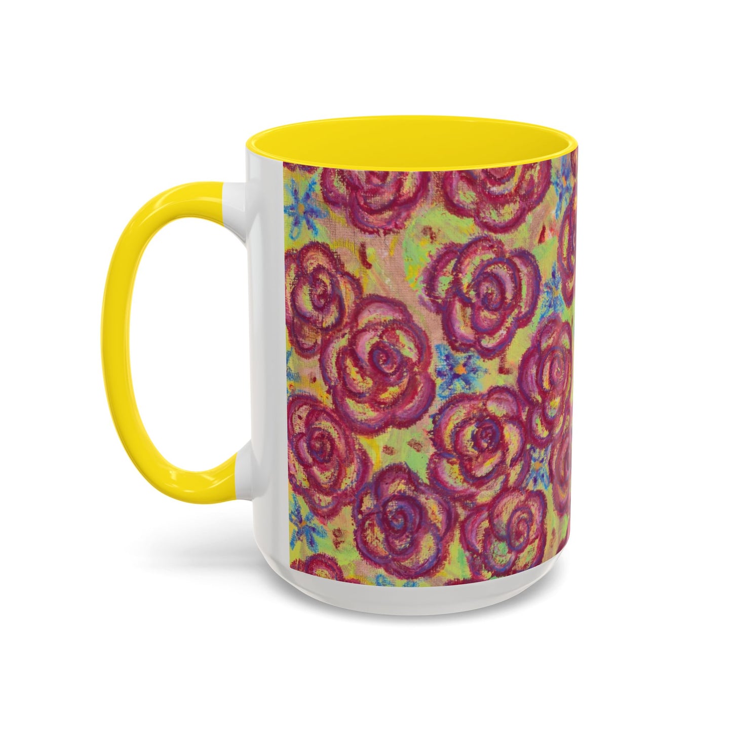 Art Accent Mug - Magenta Roses