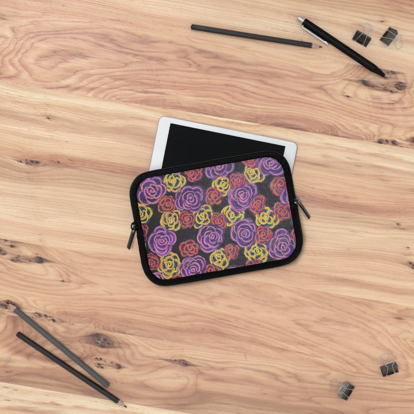 Art Laptop/Tablet Sleeve - Midnight Roses