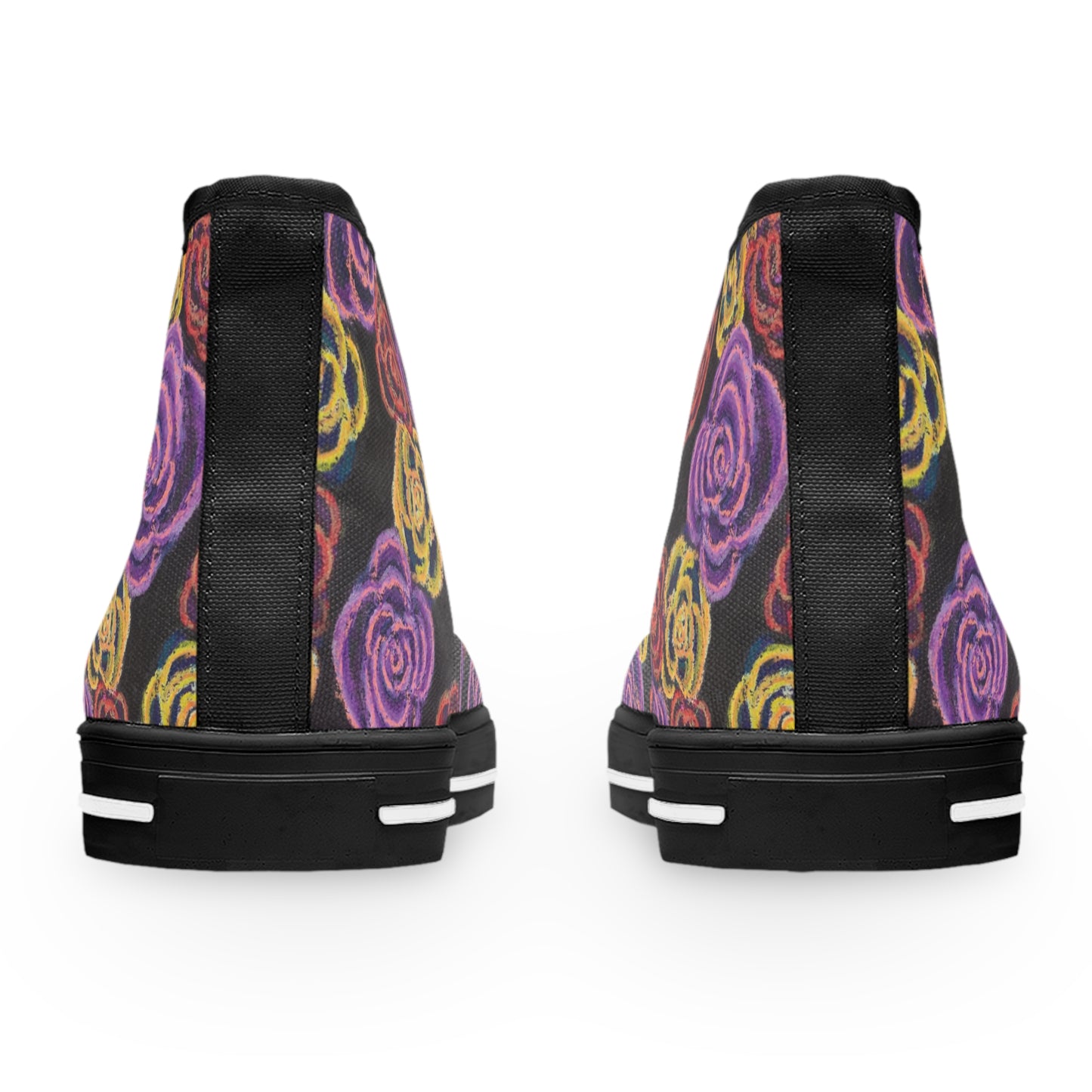 Art High Top Sneakers - Midnight Roses