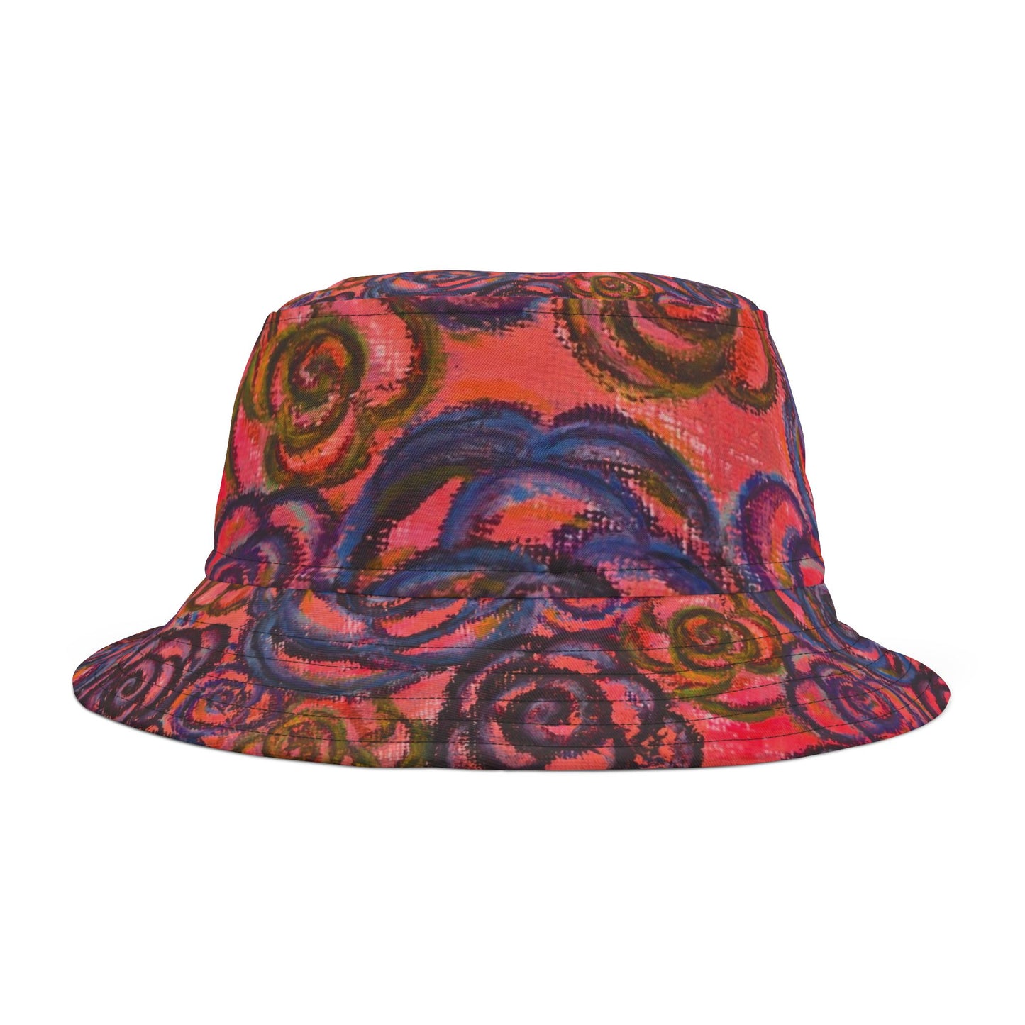Art Bucket Hat - Electric Pink Roses