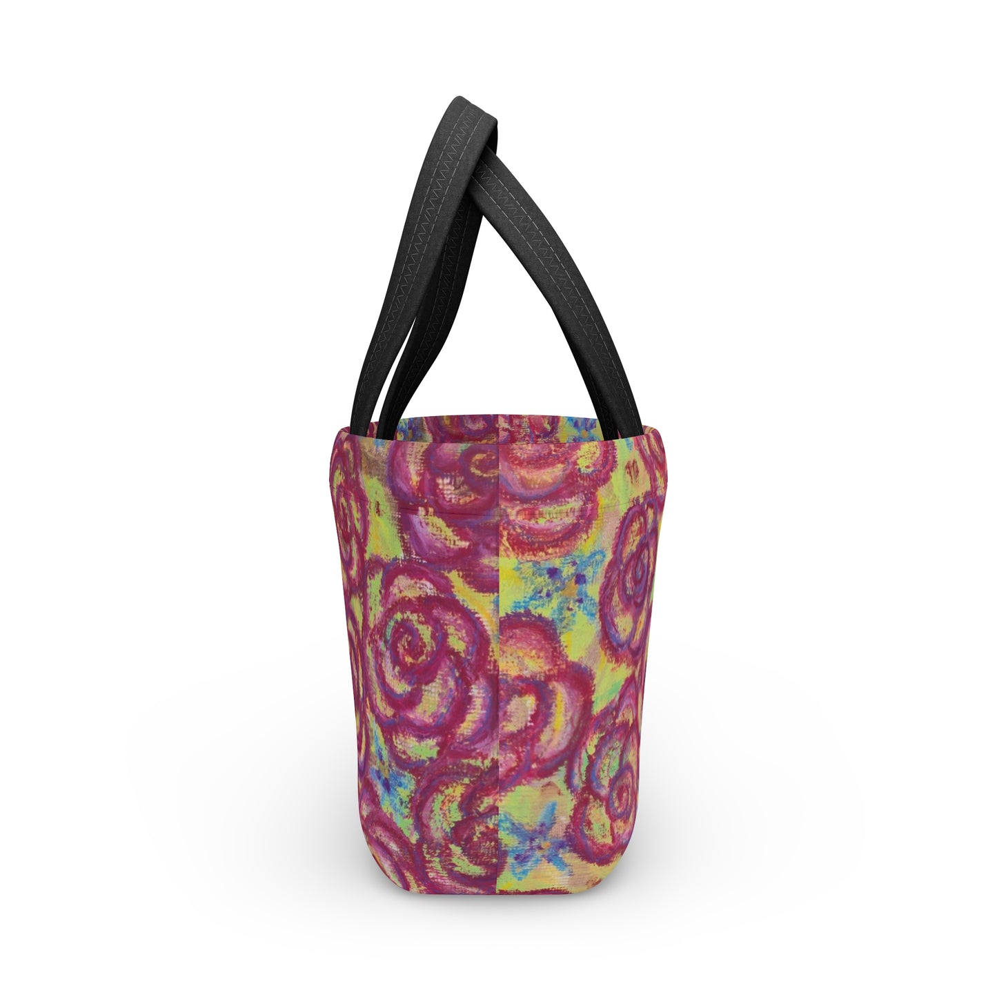 Art Lunch Bag - Magenta Roses