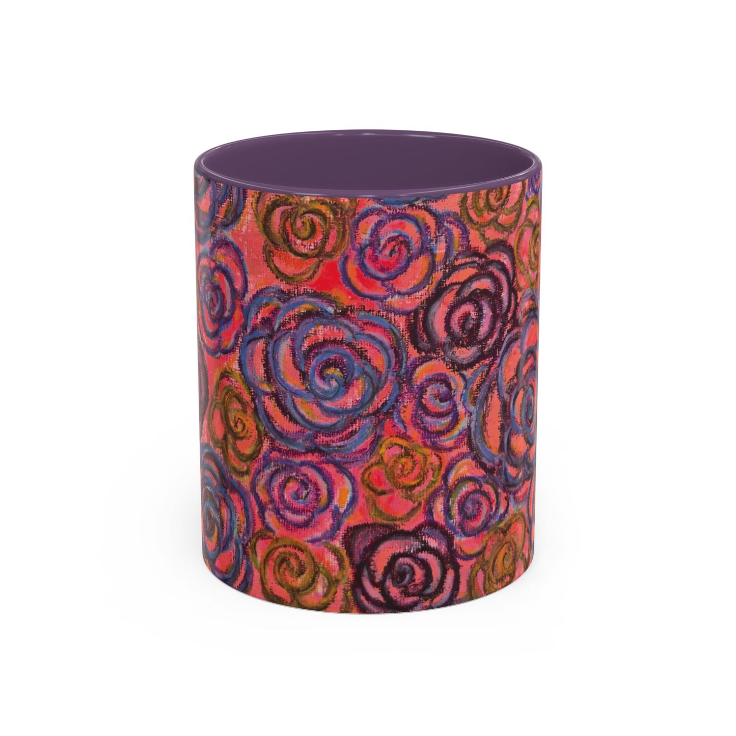 Art Accent Mug - Electric Pink Roses