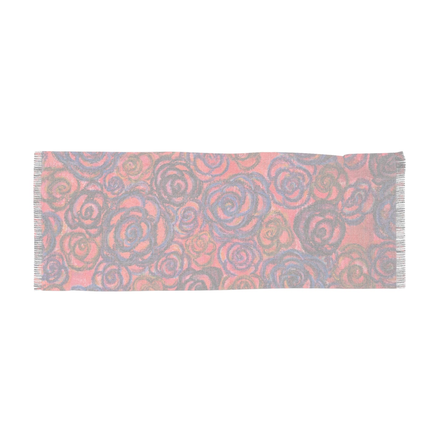 Art Scarf - Electric Pink Roses