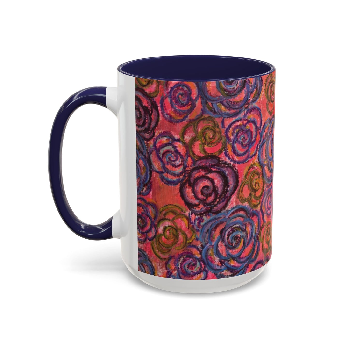 Art Accent Mug - Electric Pink Roses