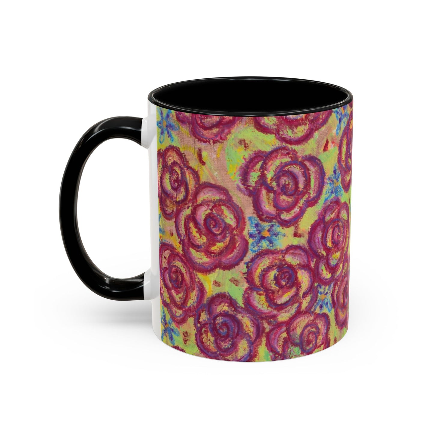 Art Accent Mug - Magenta Roses