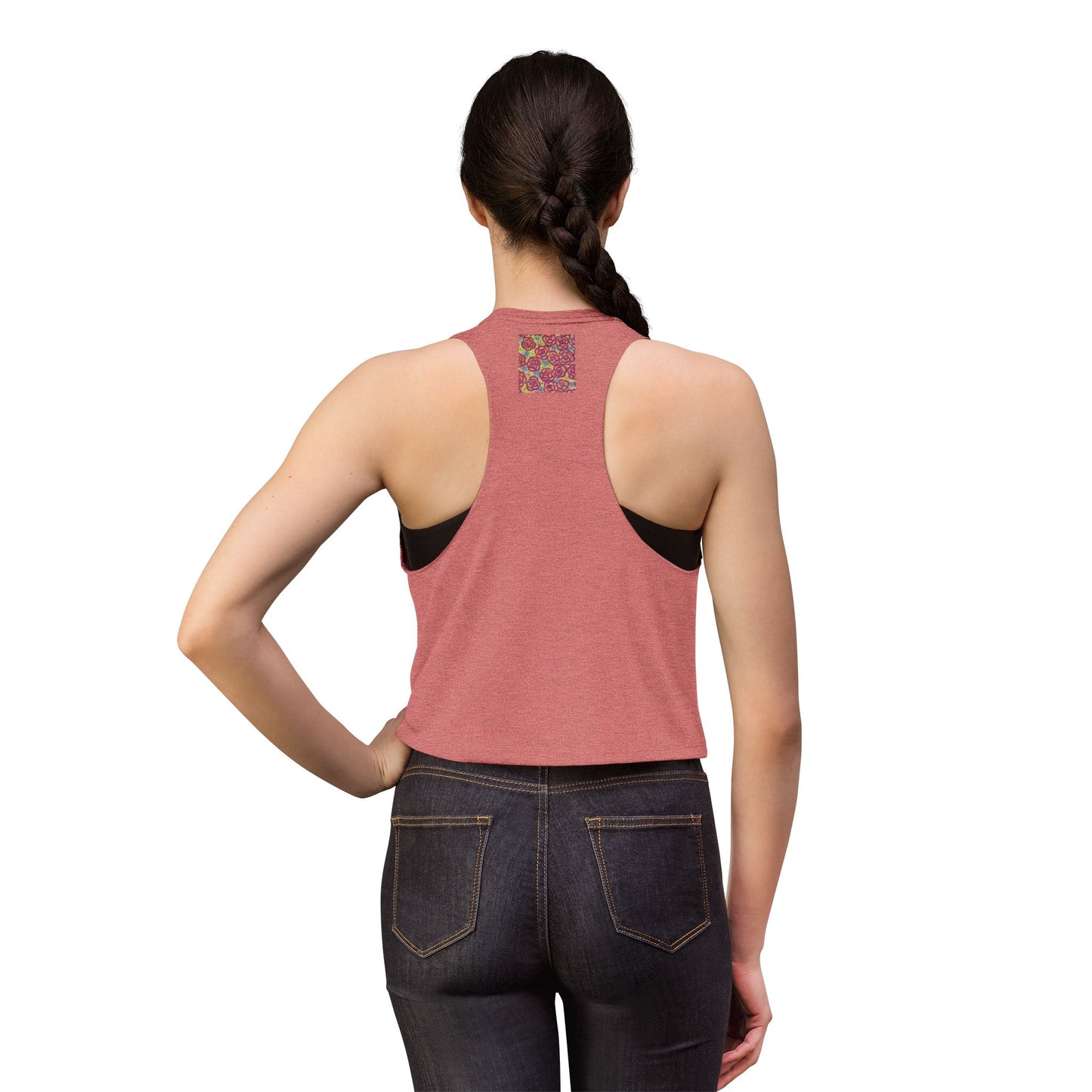 Art Women's Crop Top - Magenta Roses