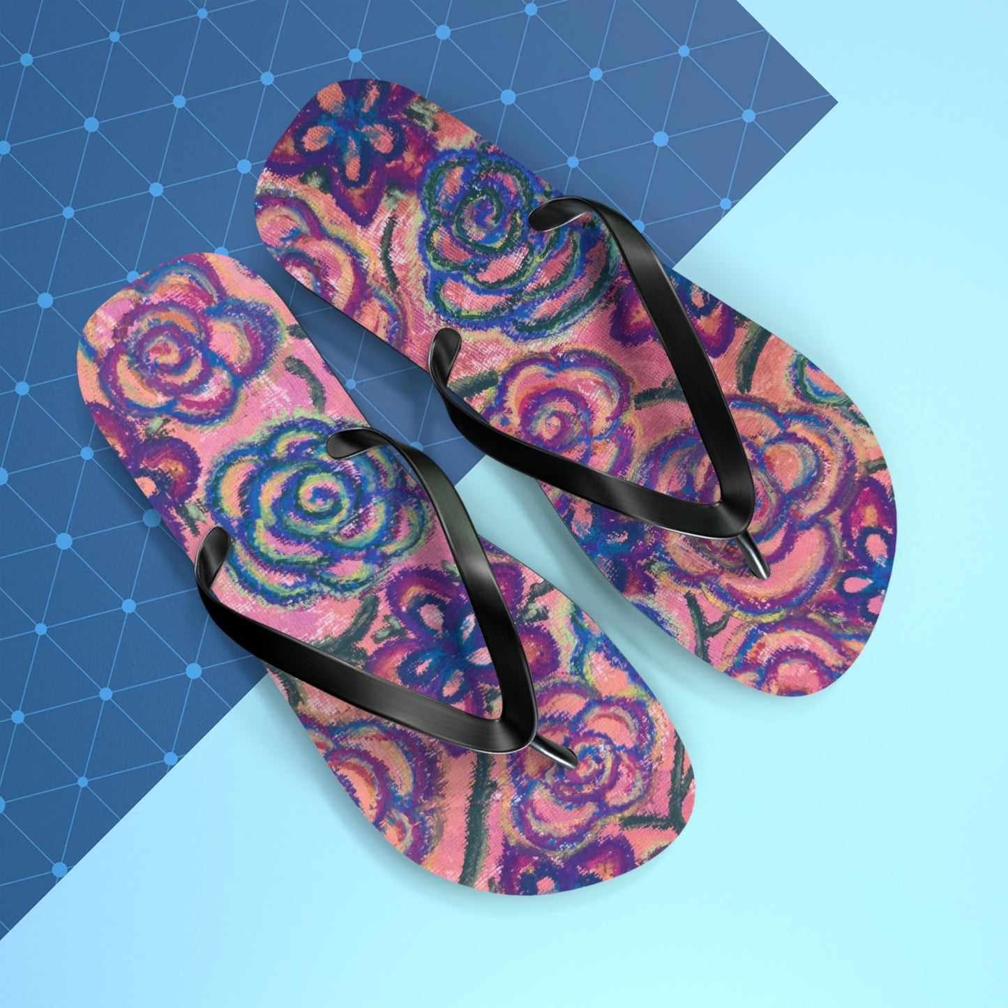 Art Flip Flops - Mystical Roses