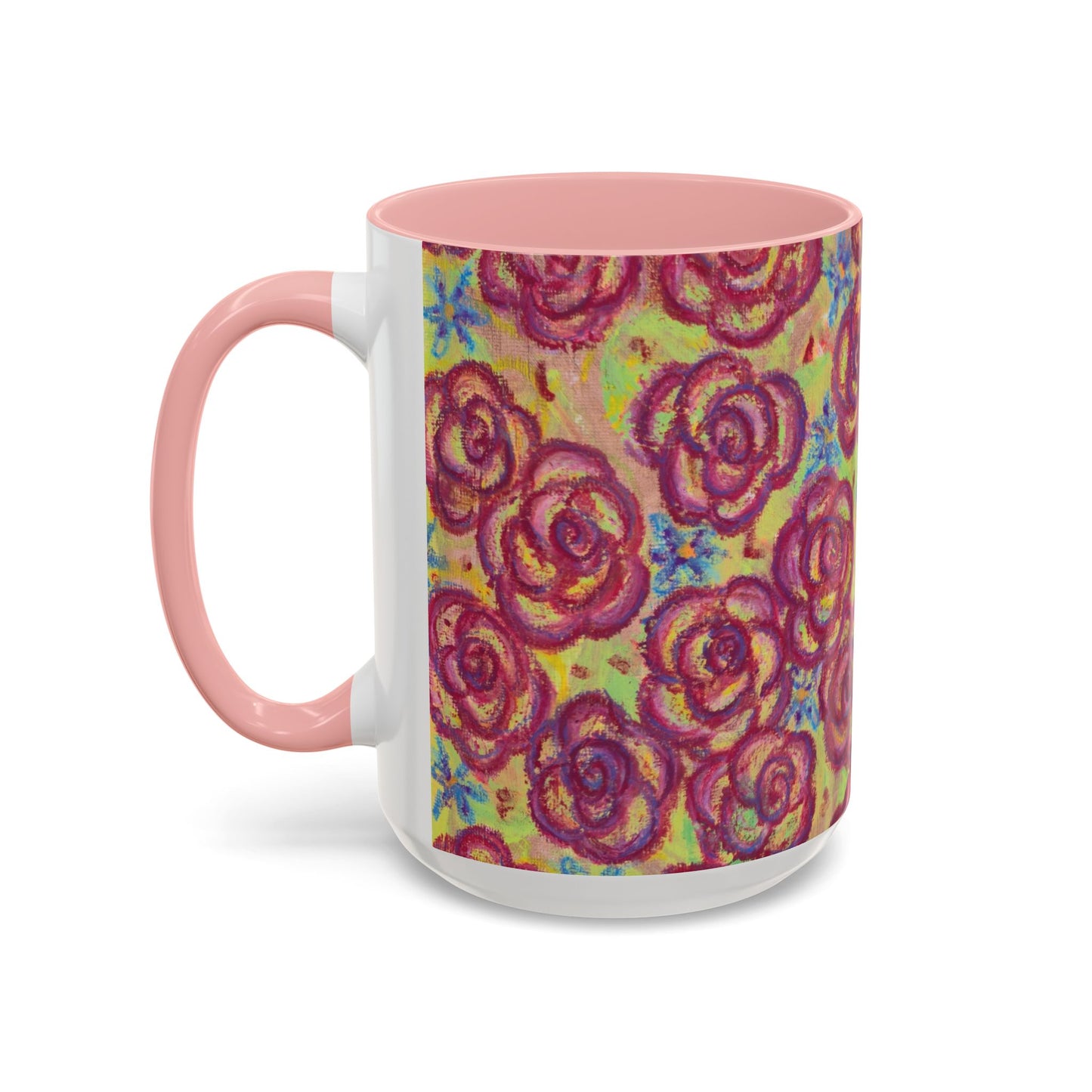 Art Accent Mug - Magenta Roses