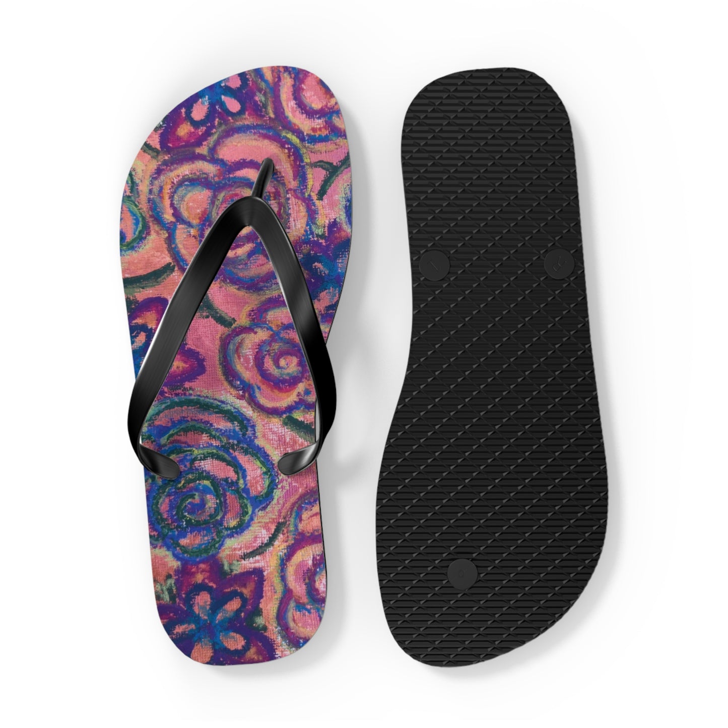 Art Flip Flops - Mystical Roses