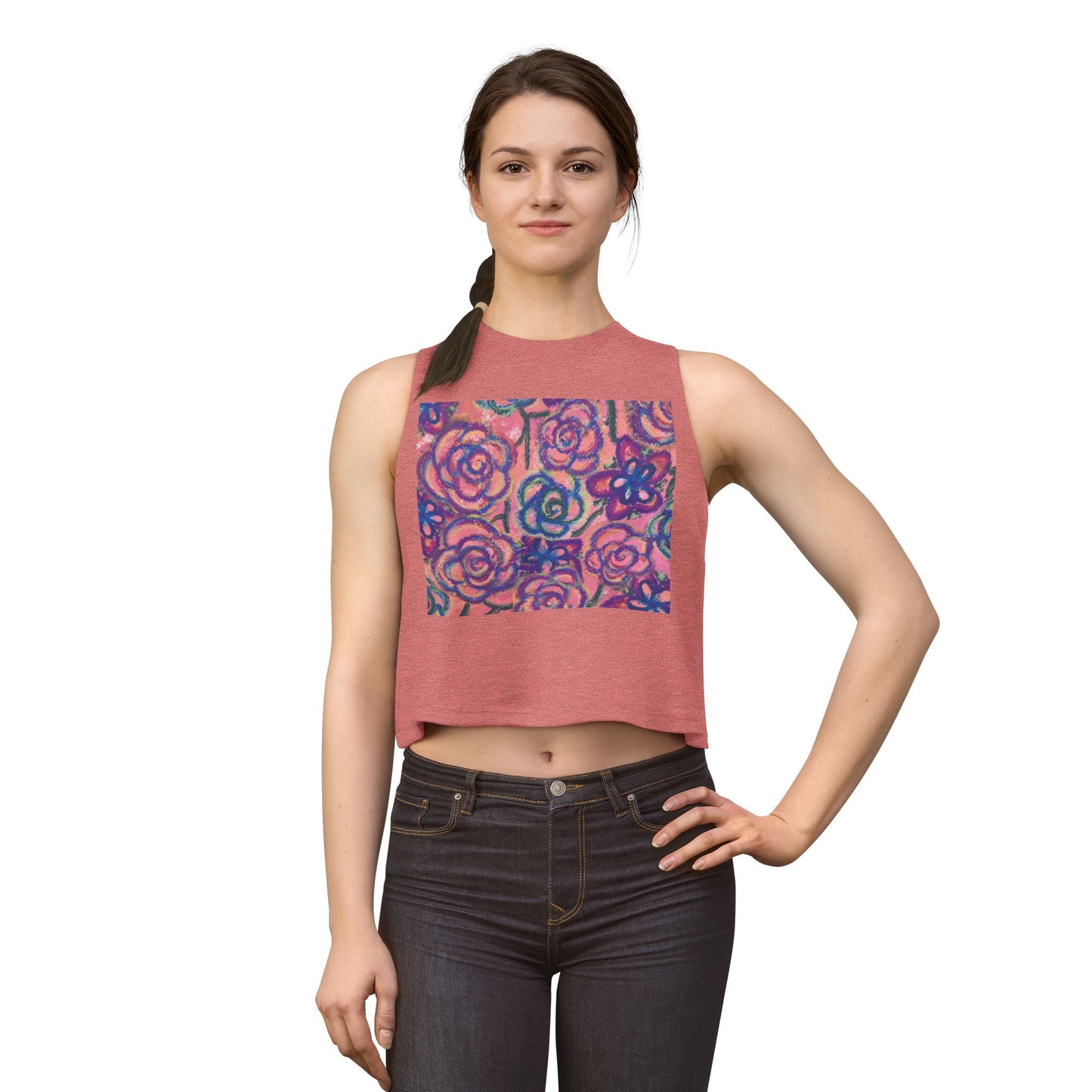 Art Women's Crop Top - Mystical Roses