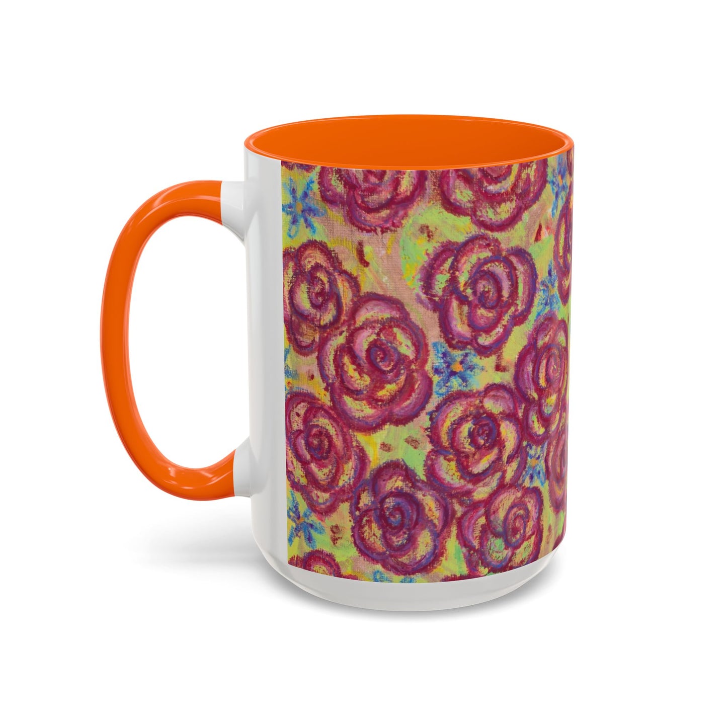 Art Accent Mug - Magenta Roses