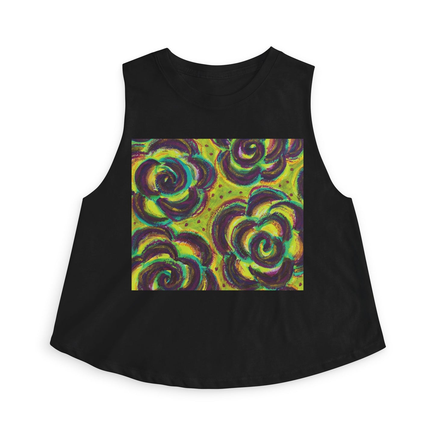 Art Women's Crop Top - Peridot Roses