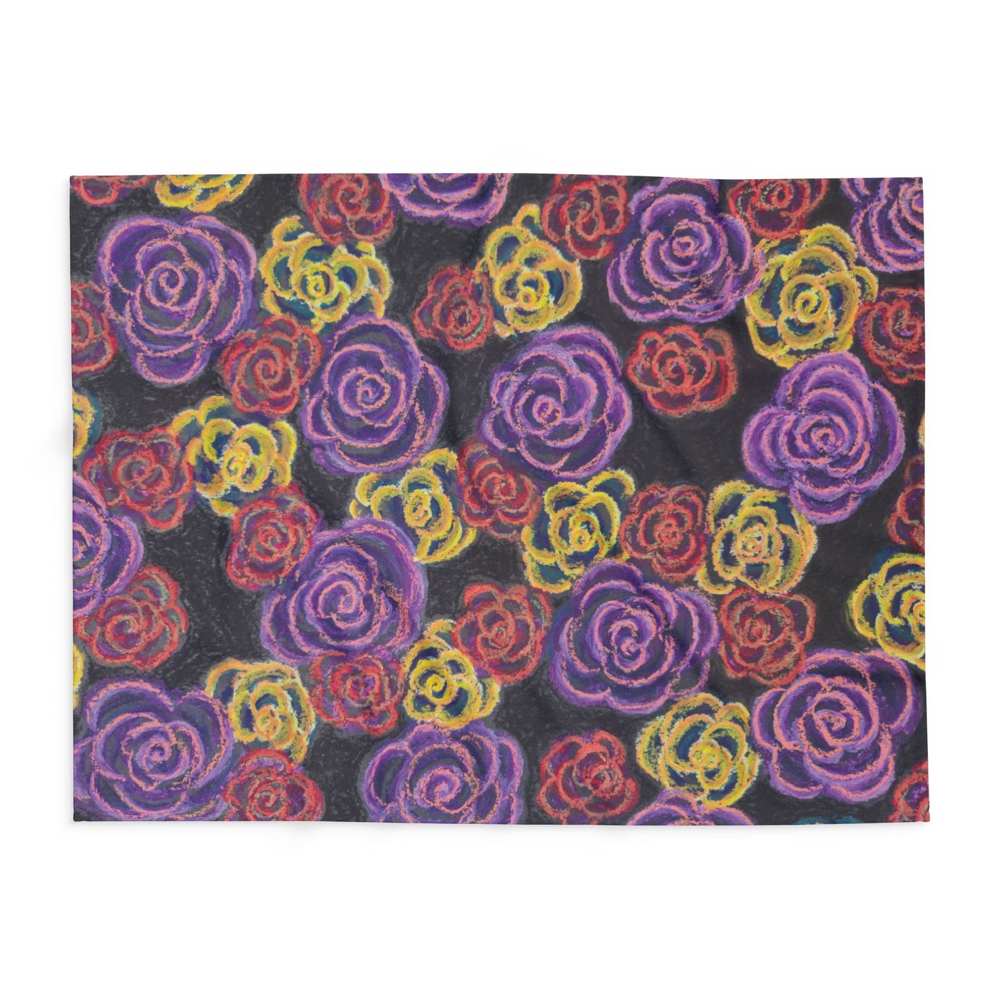 Art Fleece Blanket - Midnight Roses