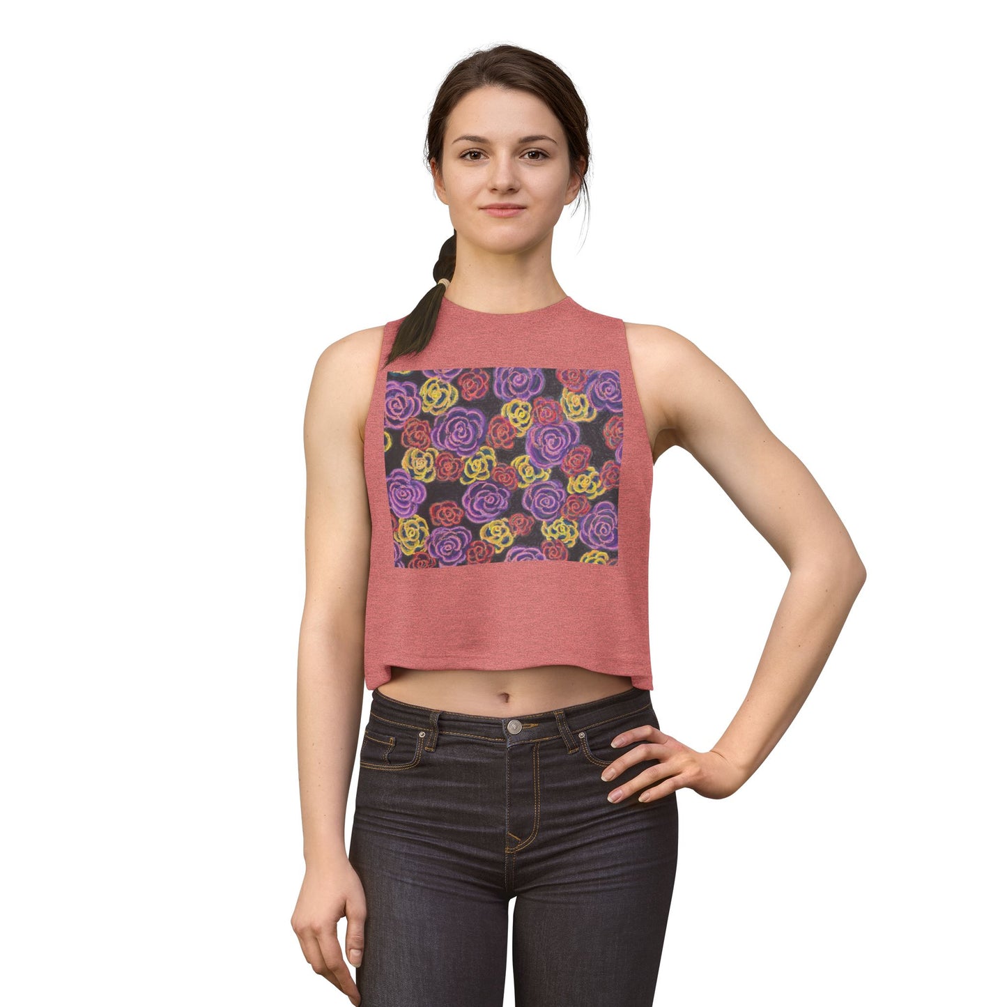 Art Women's Crop Top - Midnight Roses