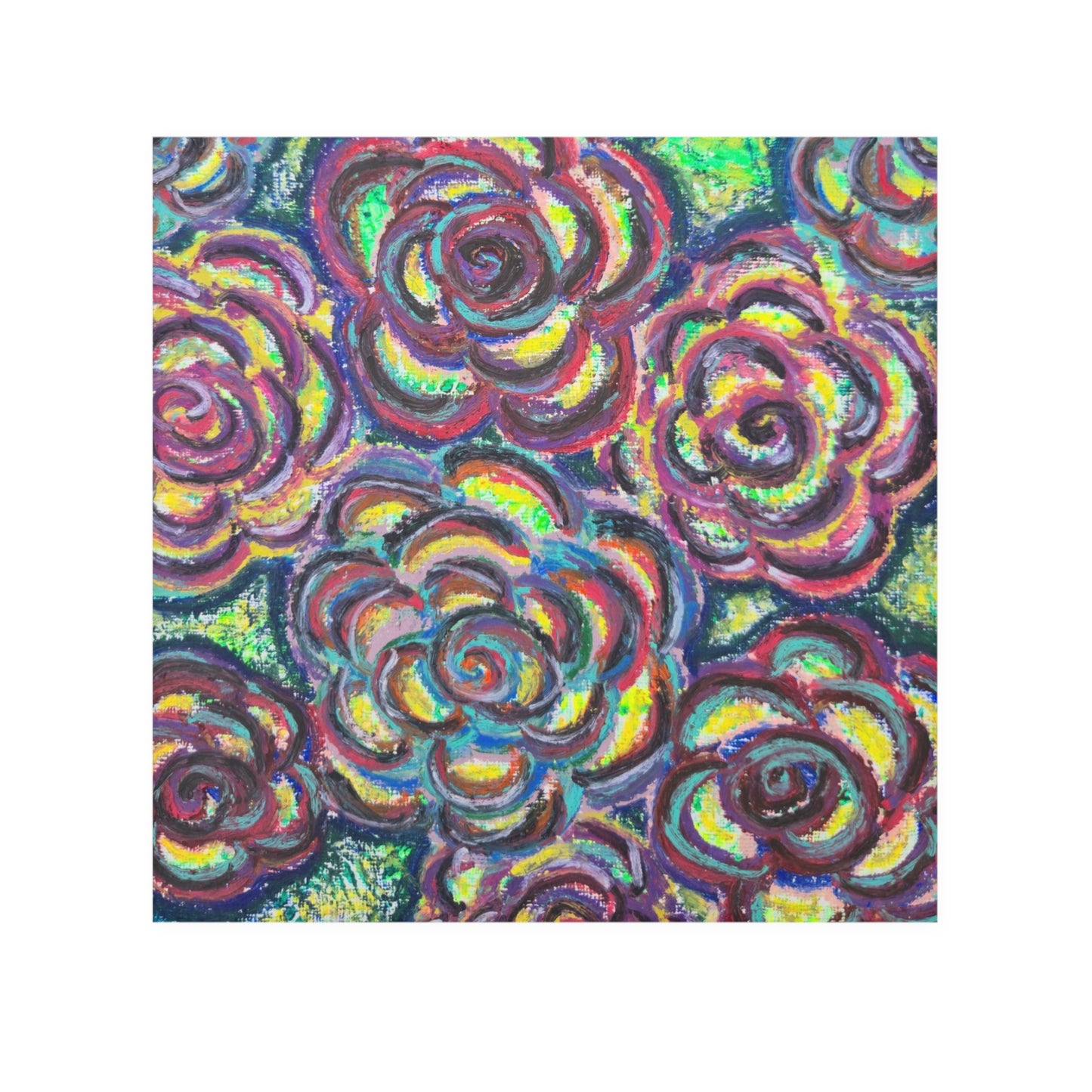 Art Face Towel - Garden Roses